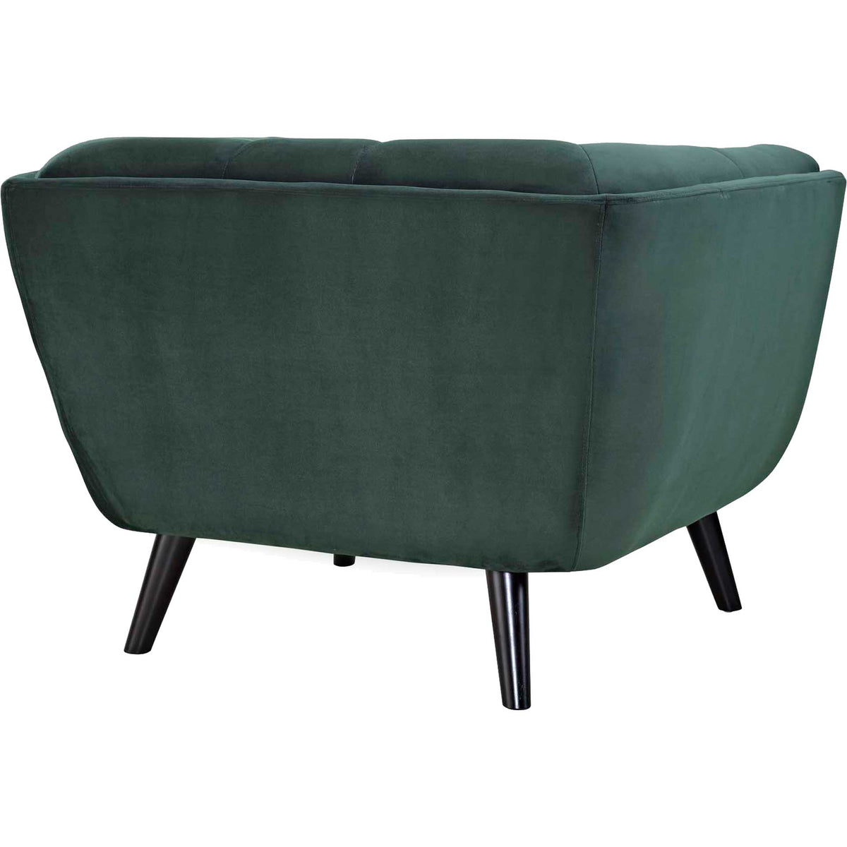 Banister Velvet Armchair Green
