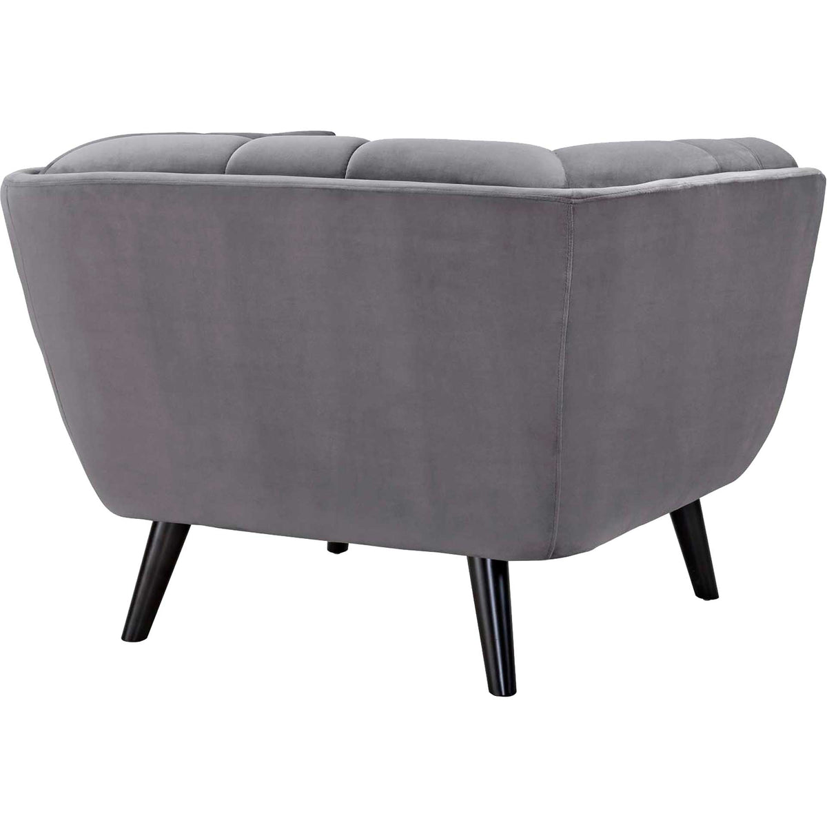 Banister Velvet Armchair Gray