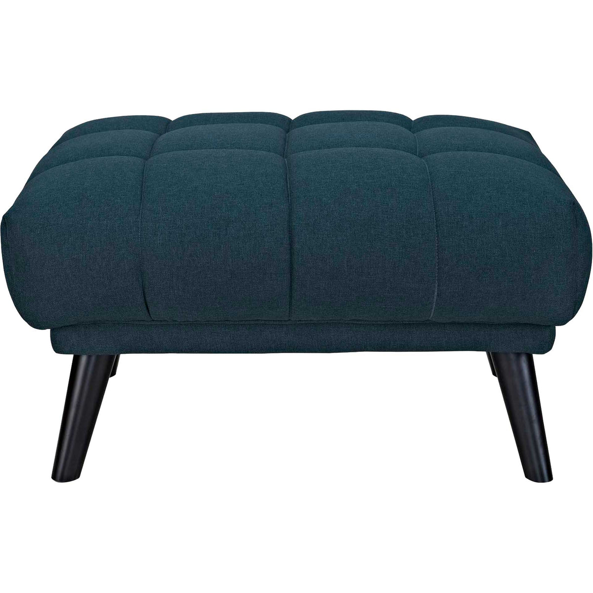 Banister Upholstered Fabric Ottoman Blue