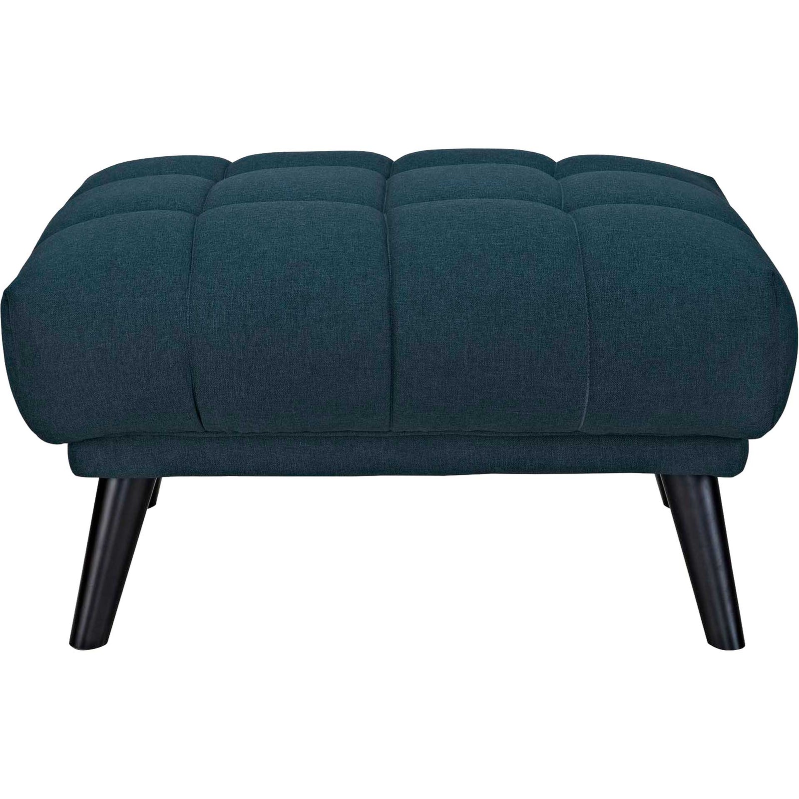 Banister Upholstered Fabric Ottoman Blue