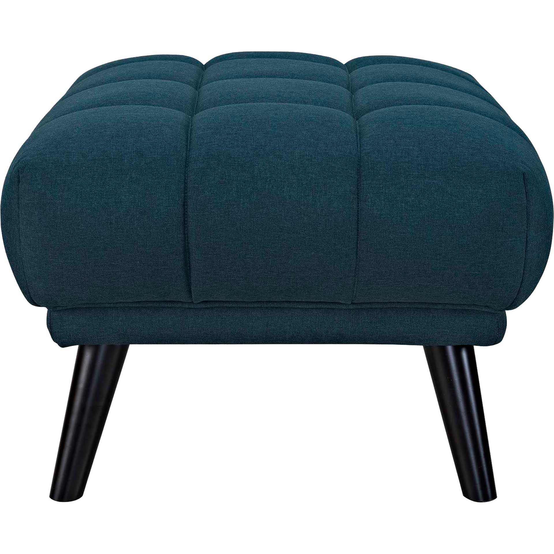 Banister Upholstered Fabric Ottoman Blue
