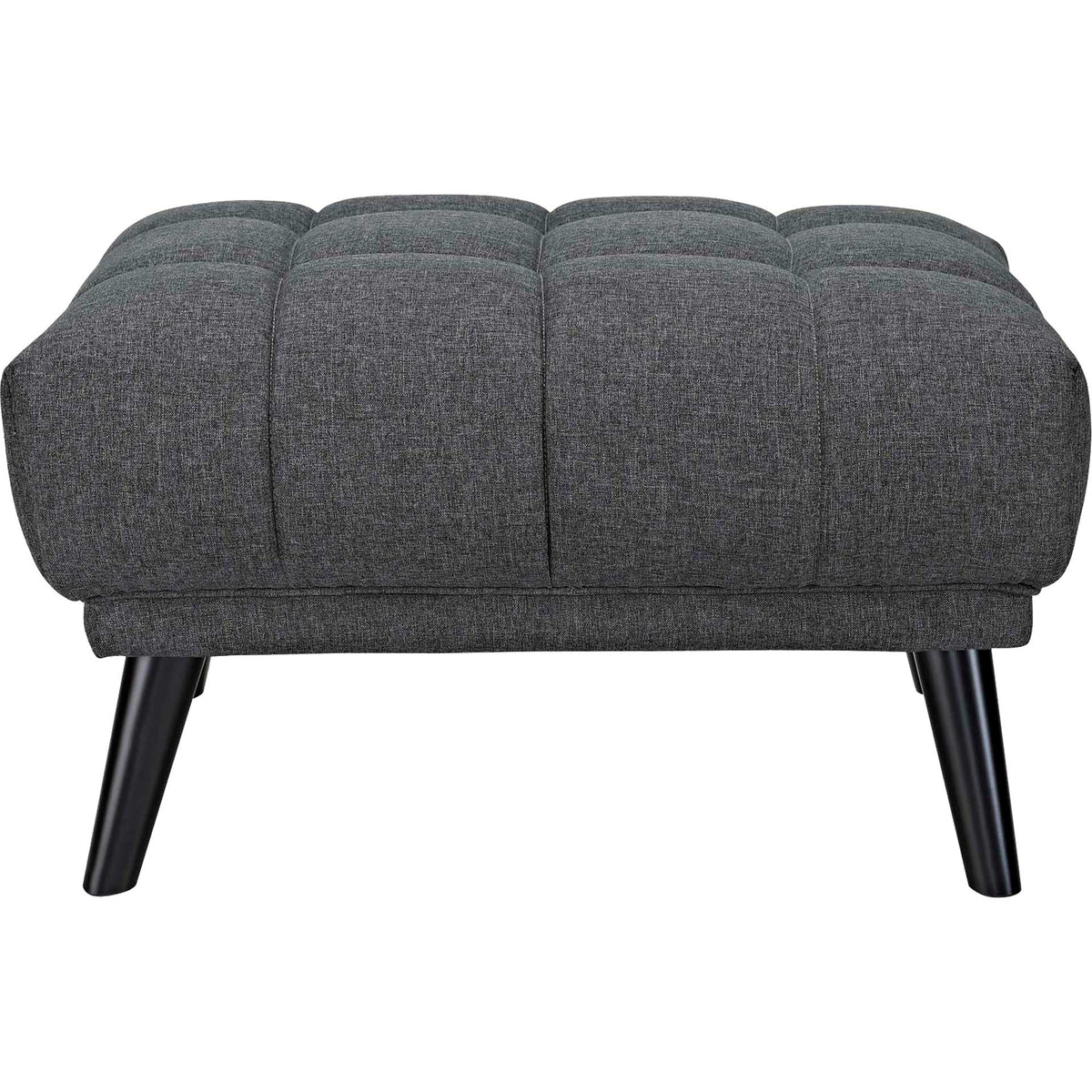 Banister Upholstered Fabric Ottoman Gray
