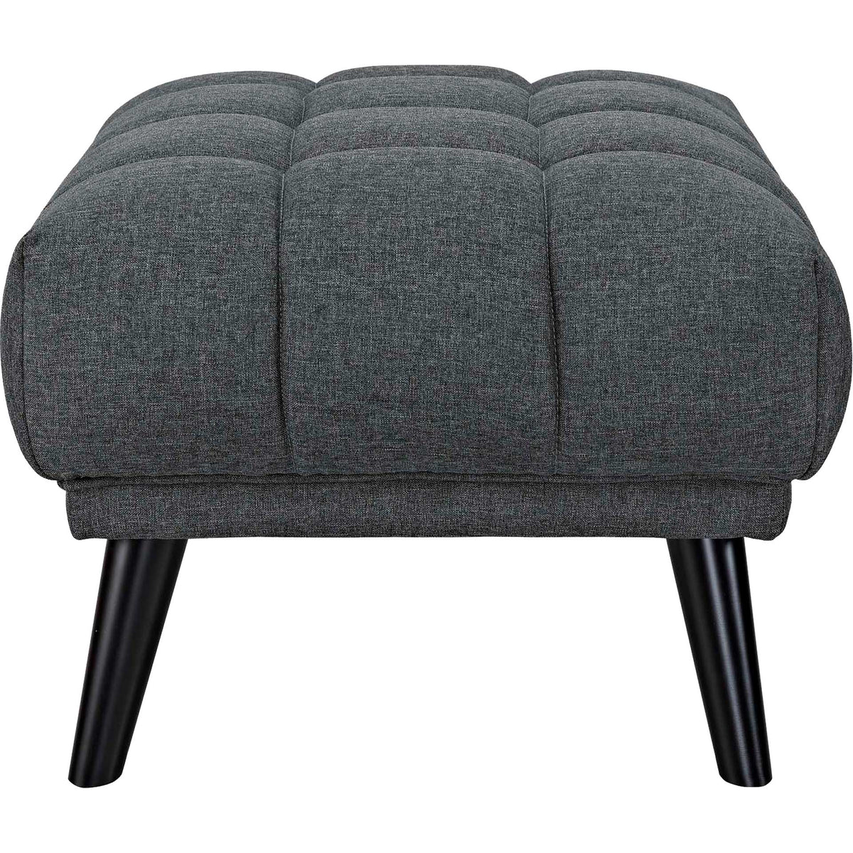 Banister Upholstered Fabric Ottoman Gray