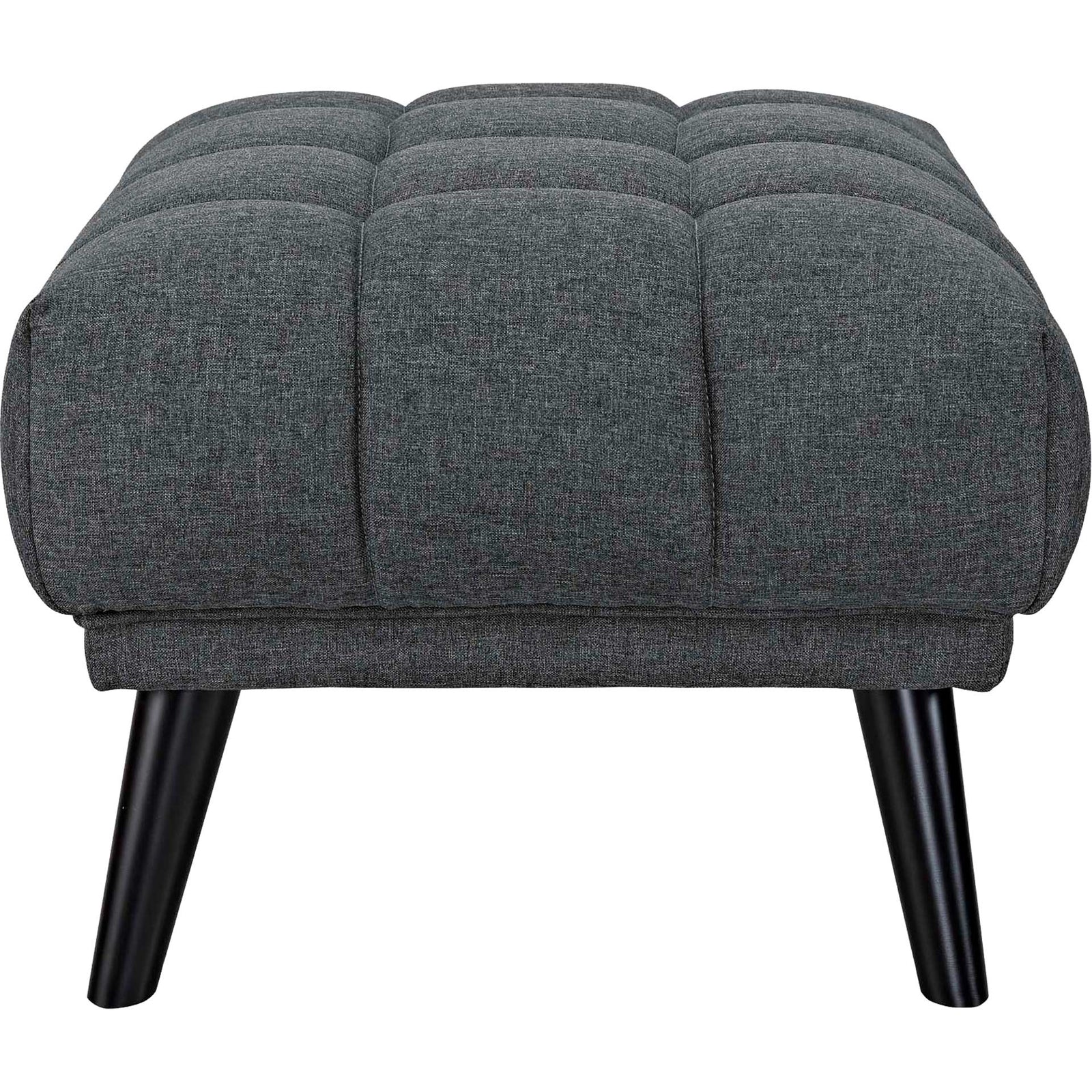 Banister Upholstered Fabric Ottoman Gray