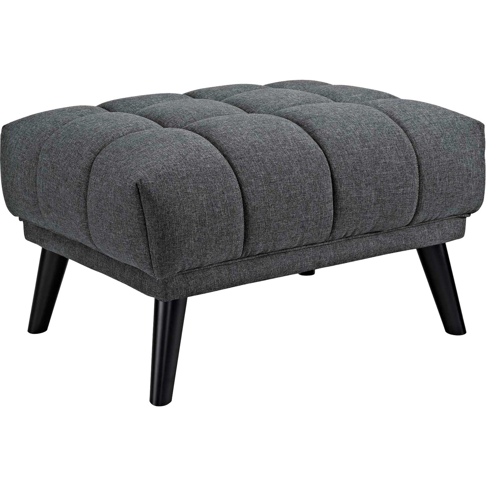 Banister Upholstered Fabric Ottoman Gray