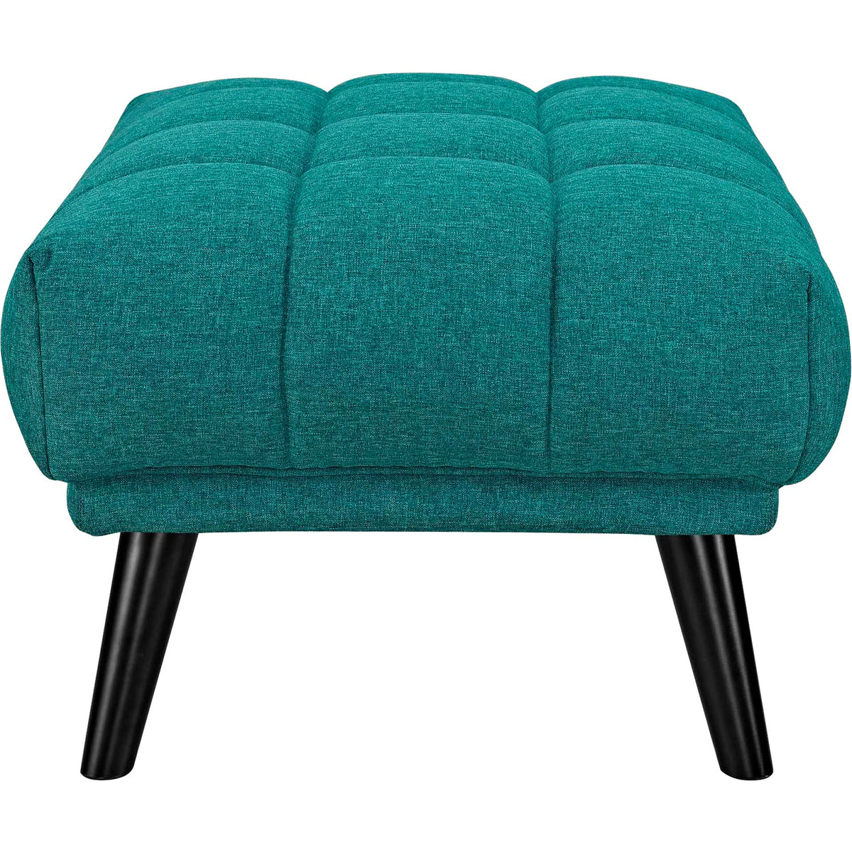 Banister Upholstered Fabric Ottoman Teal