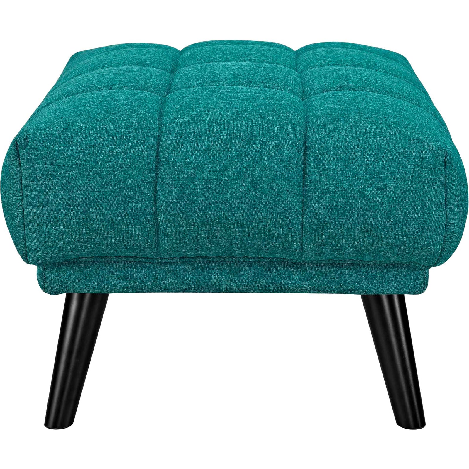 Banister Upholstered Fabric Ottoman Teal