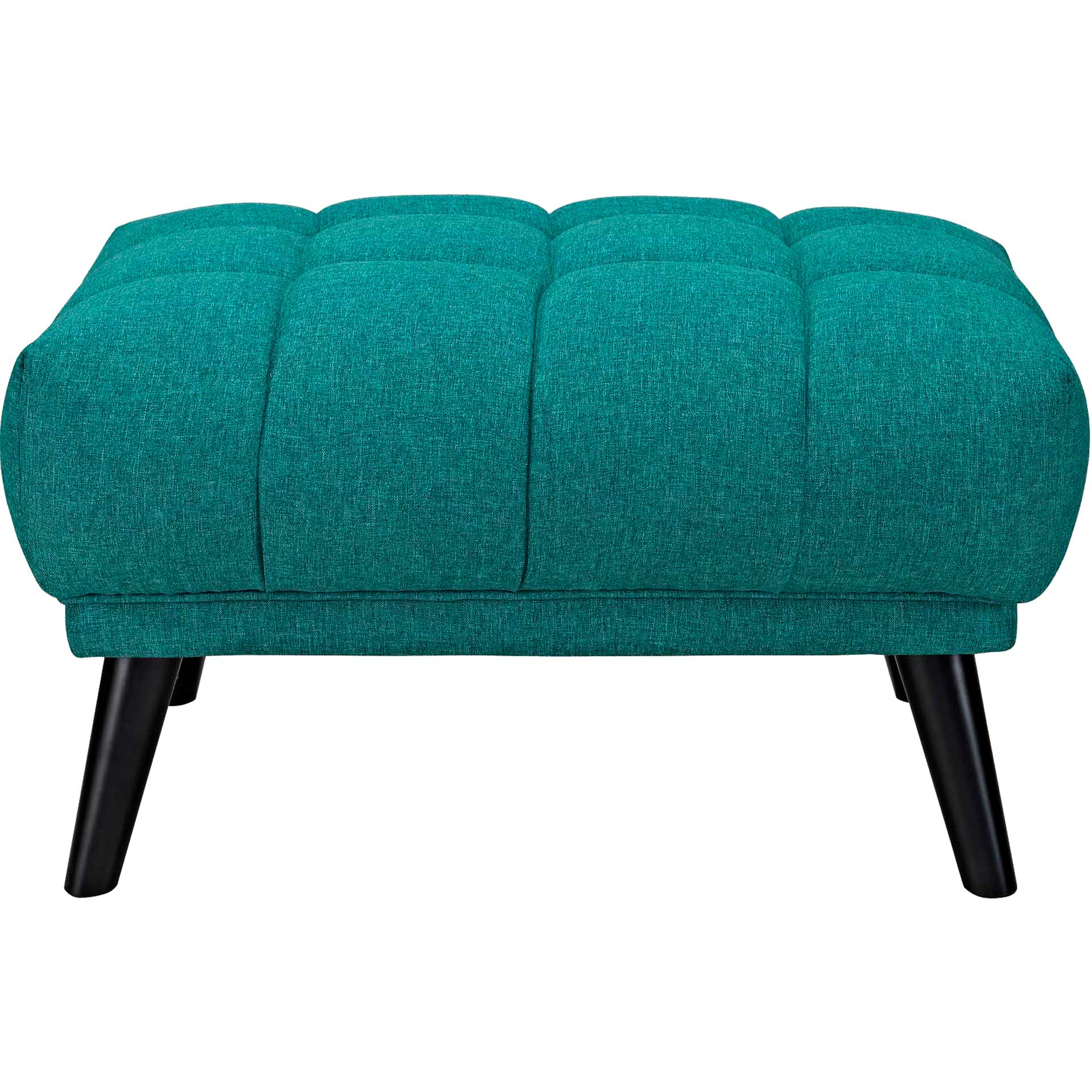 Banister Upholstered Fabric Ottoman Teal