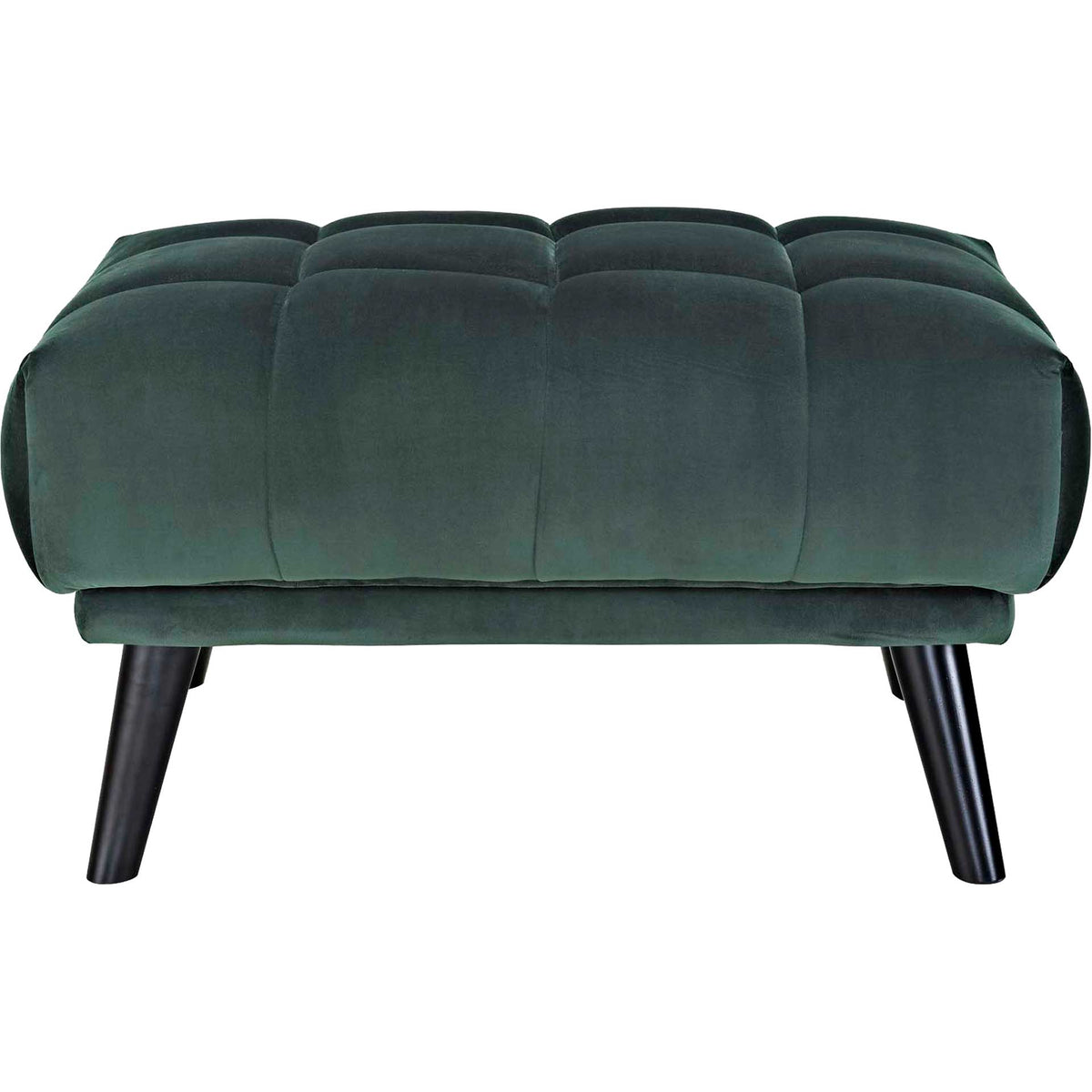 Banister Velvet Ottoman Green