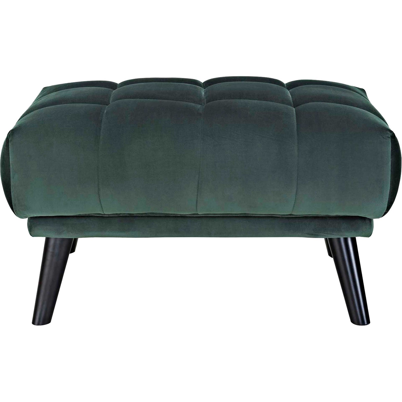 Banister Velvet Ottoman Green