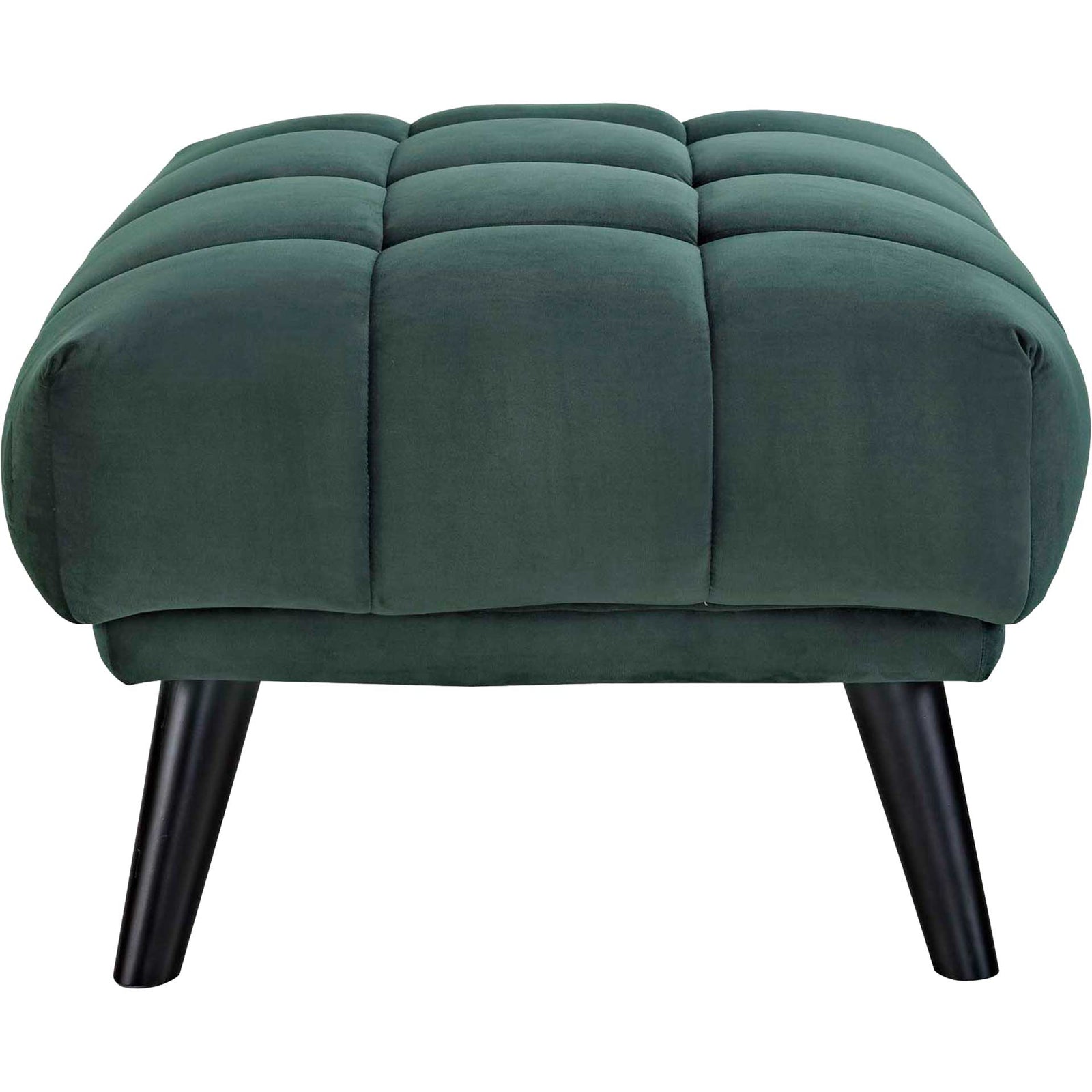 Banister Velvet Ottoman Green