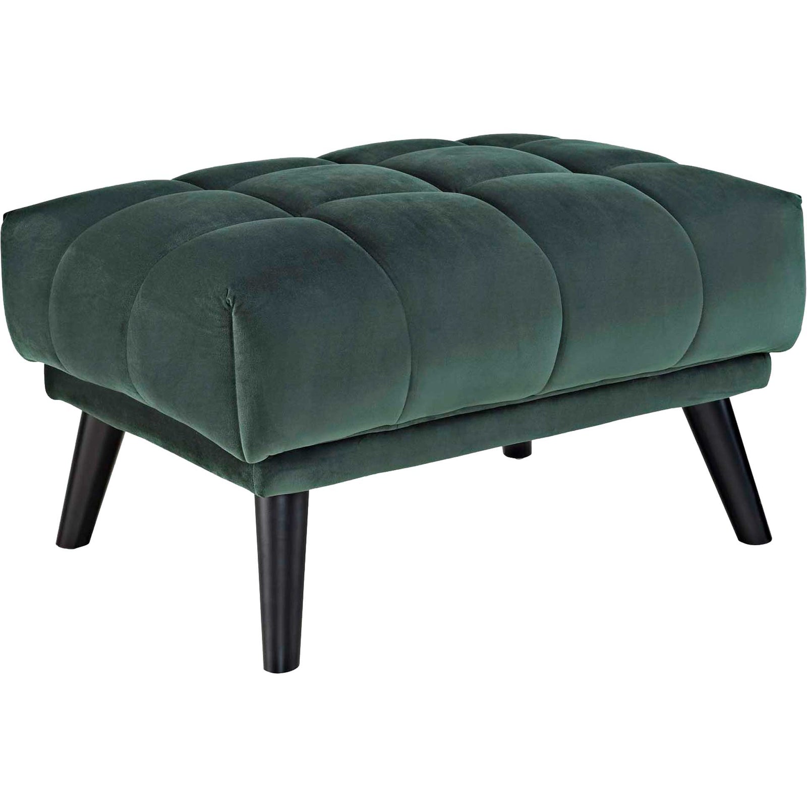 Banister Velvet Ottoman Green