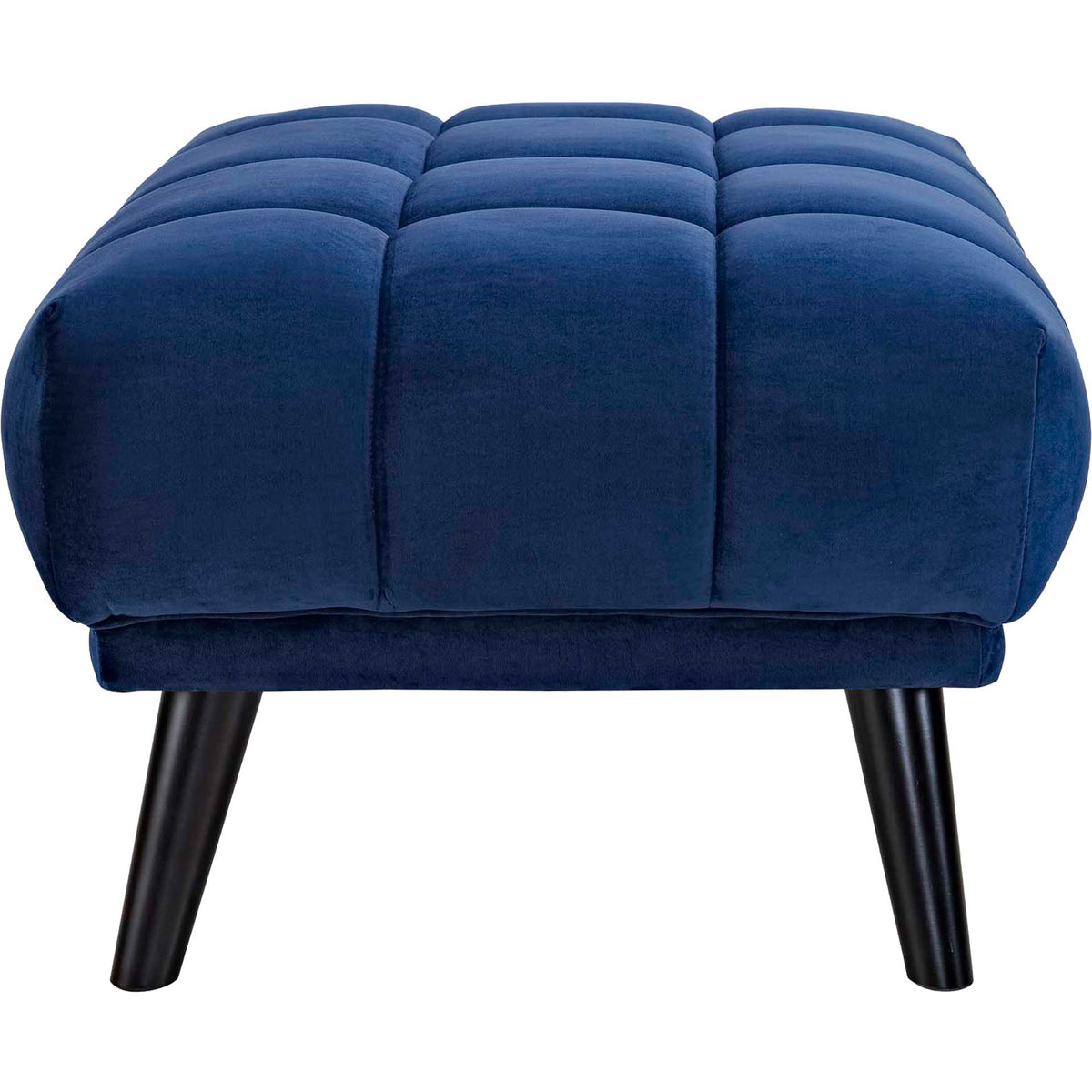 Banister Velvet Ottoman Navy