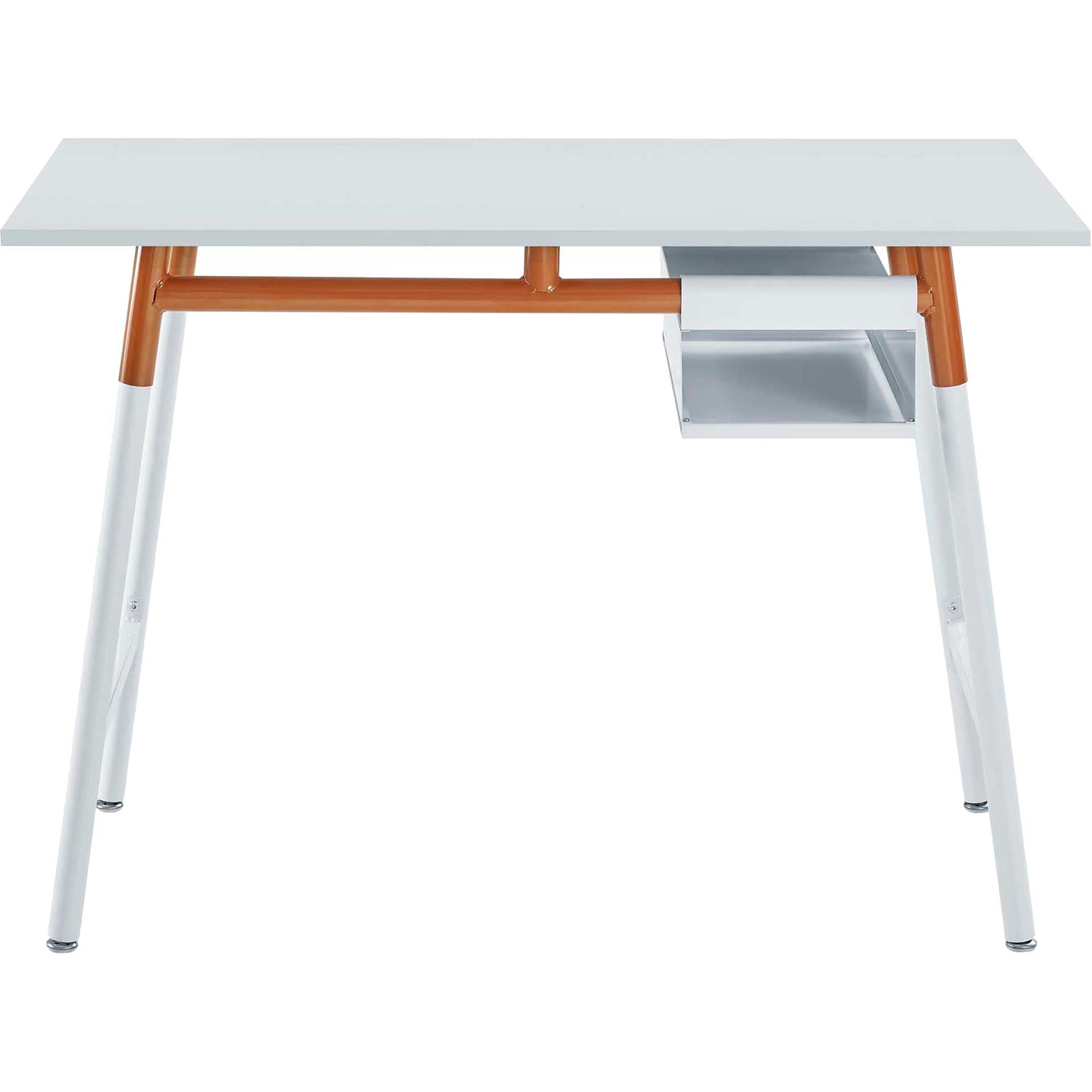 Rayan Wood Writing Desk White/Orange