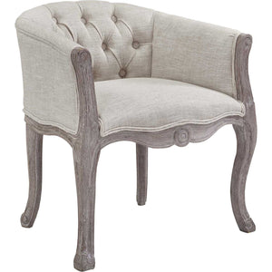 Class Upholstered Fabric Dining Armchair Beige