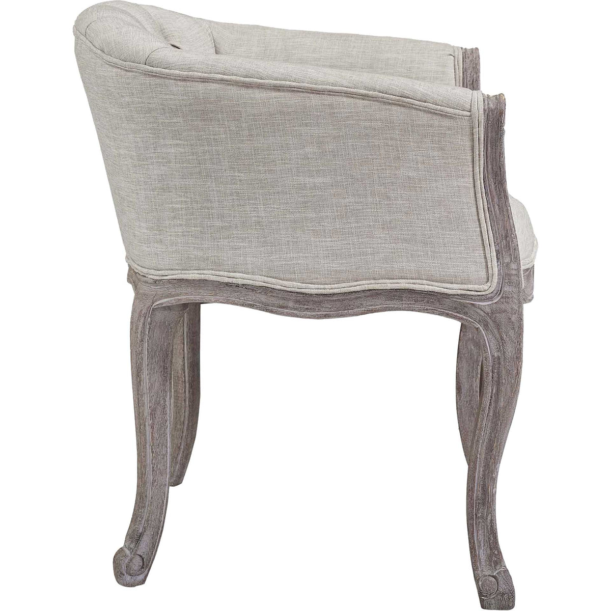 Class Upholstered Fabric Dining Armchair Beige