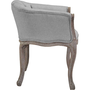 Class Upholstered Fabric Dining Armchair Light Gray