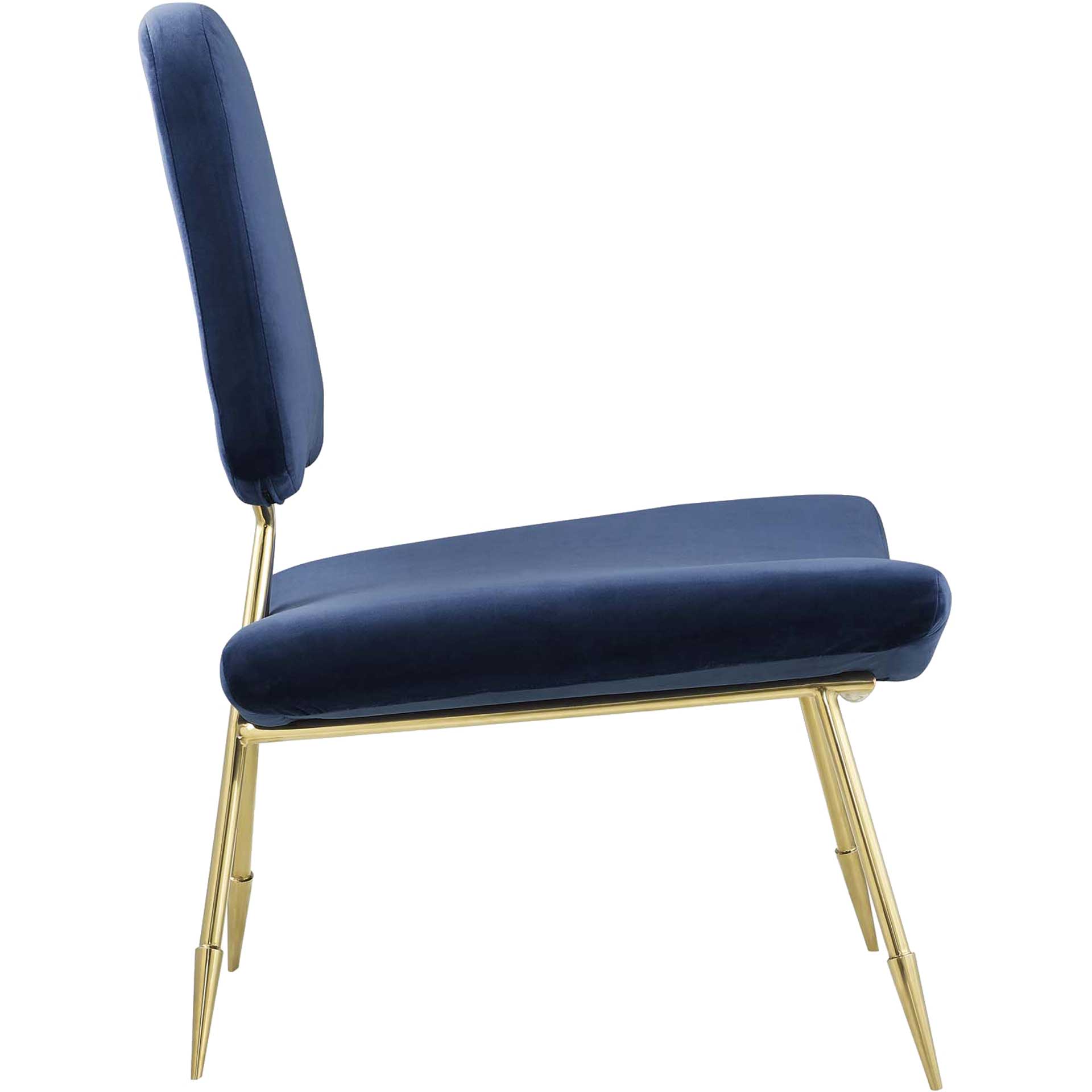 Palmer Upholstered Velvet Lounge Chair Navy