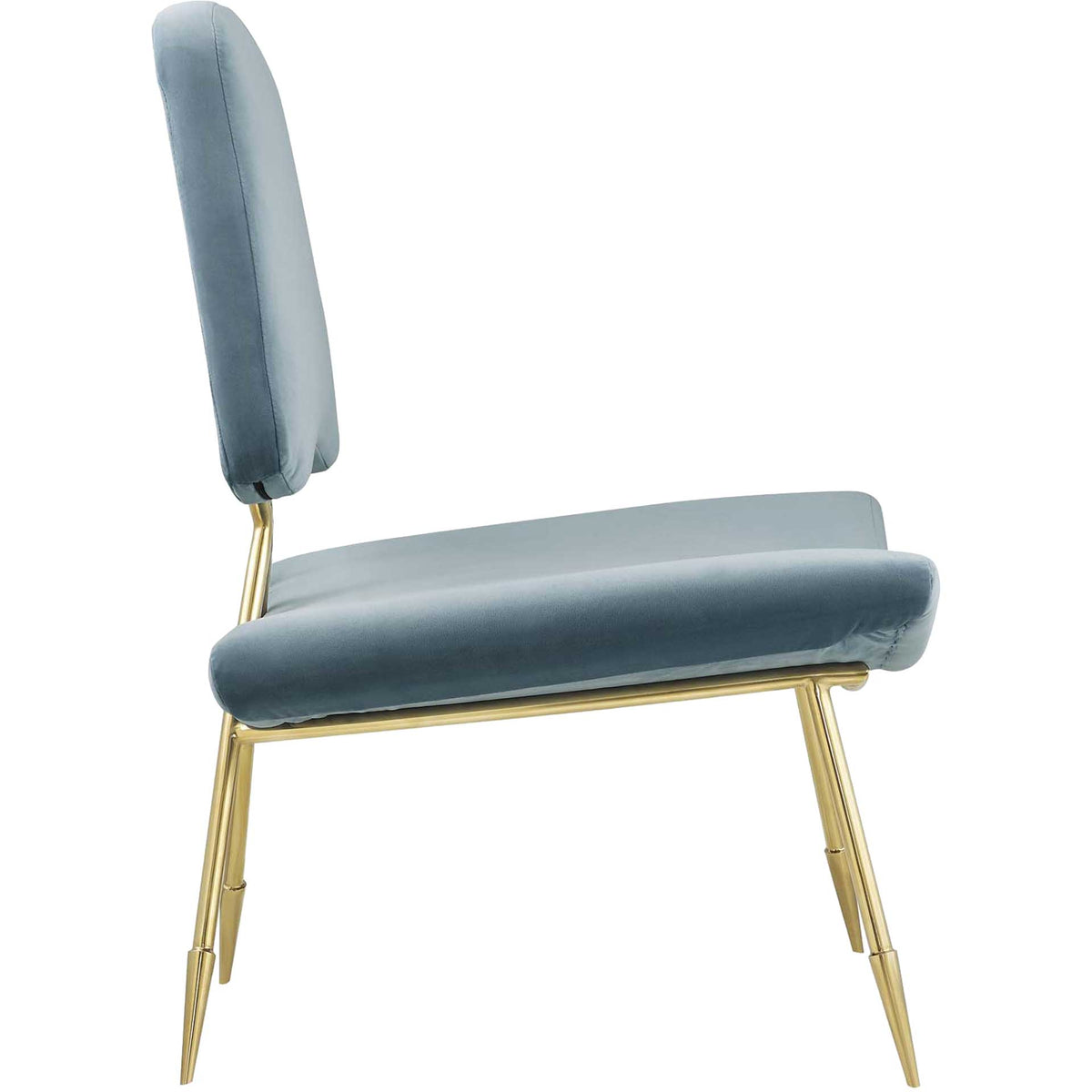 Palmer Upholstered Velvet Lounge Chair Sea Blue