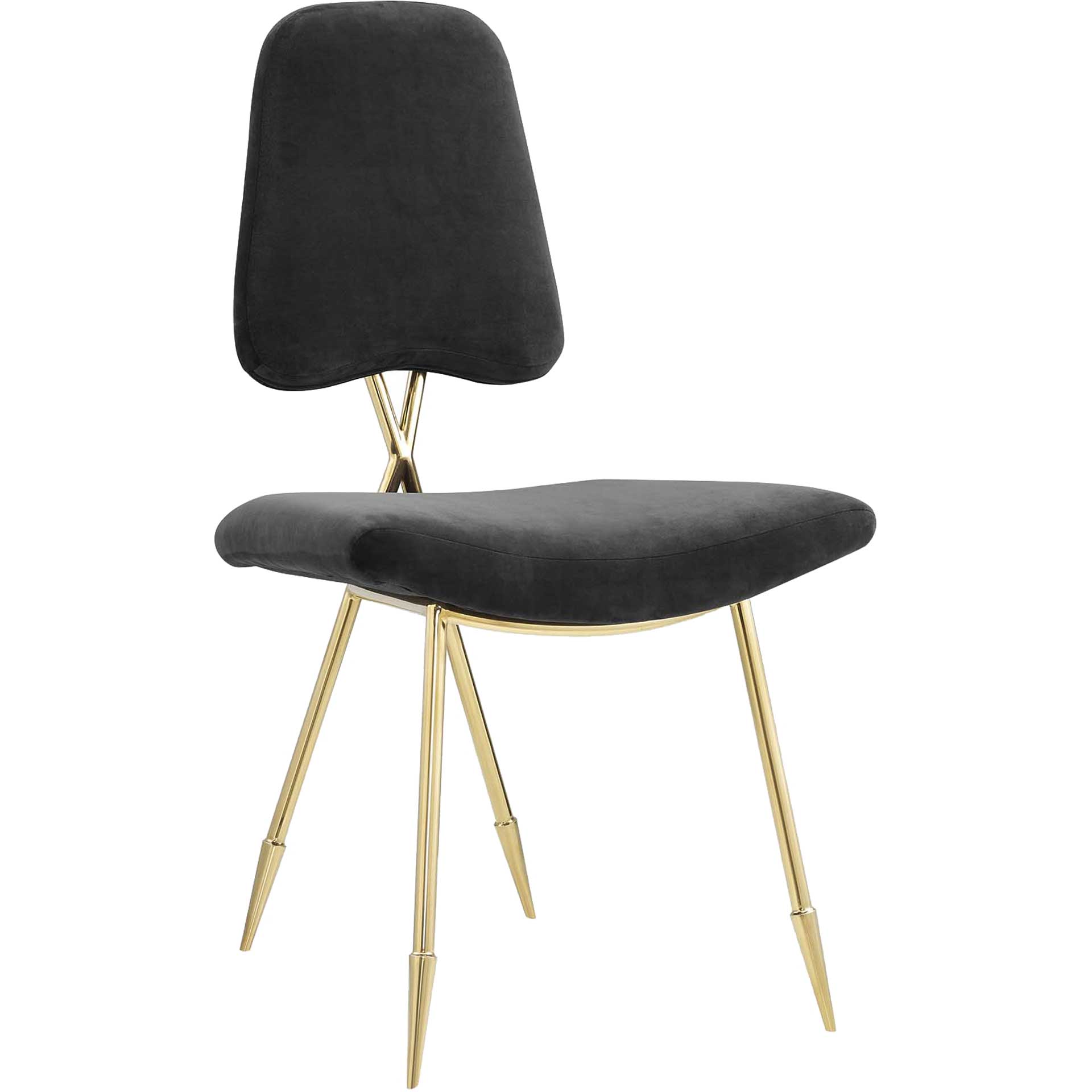 Palmer Upholstered Velvet Side Chair Black