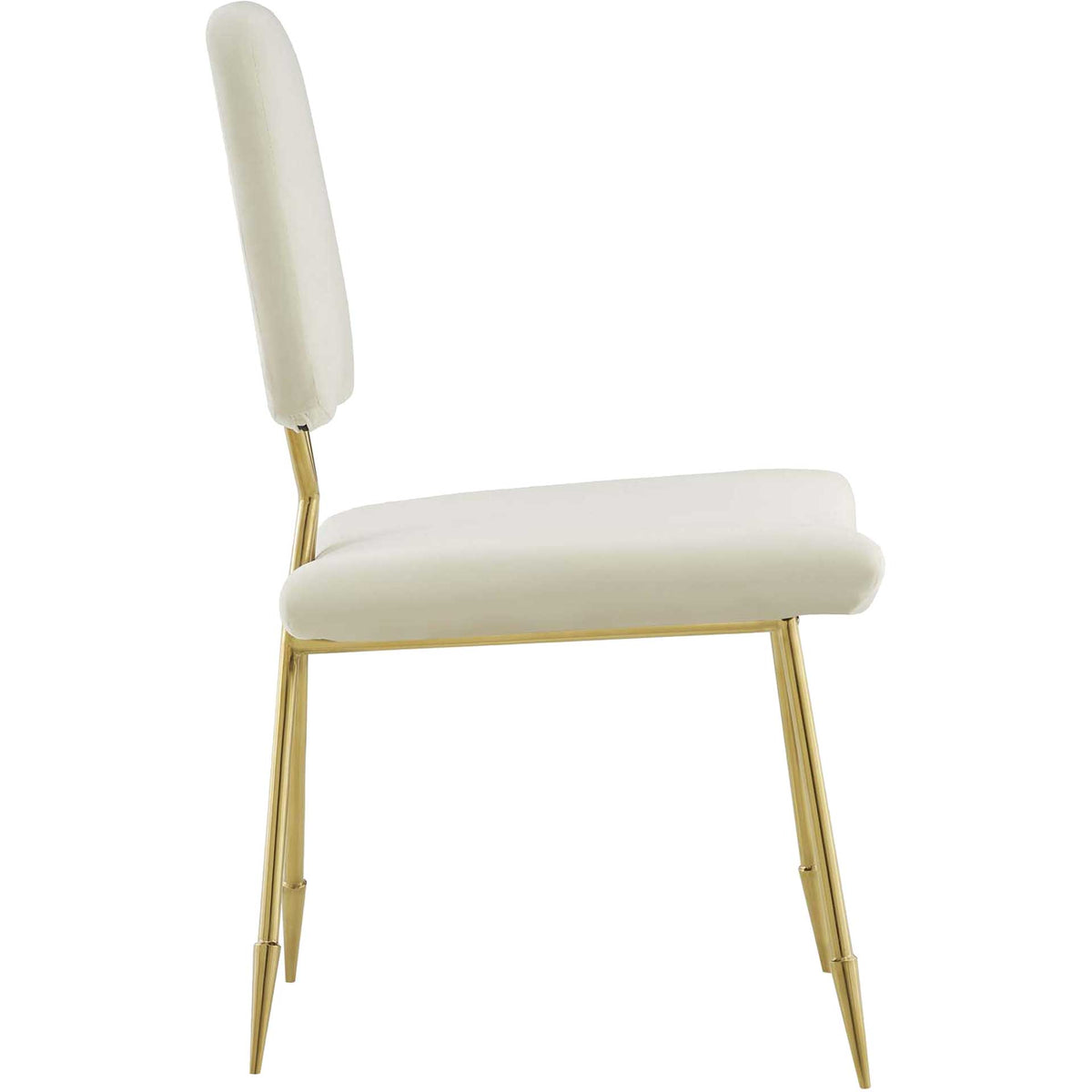 Palmer Upholstered Velvet Side Chair Ivory