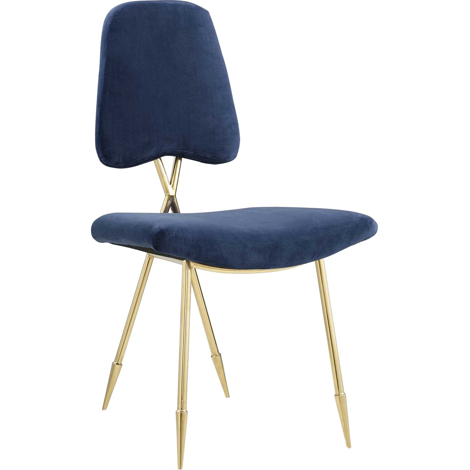 Palmer Upholstered Velvet Side Chair Navy