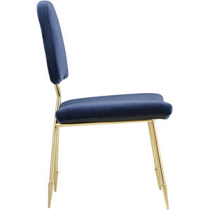 Palmer Upholstered Velvet Side Chair Navy