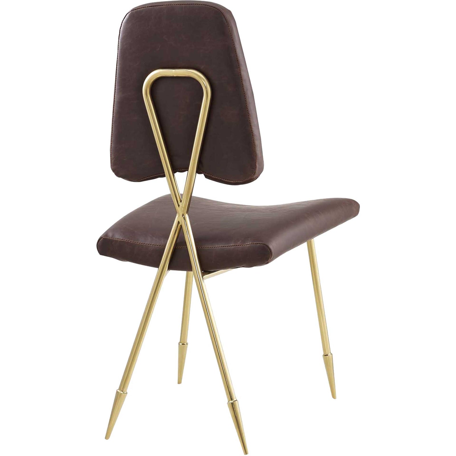 Palmer Faux Leather Dining Side Chair Brown