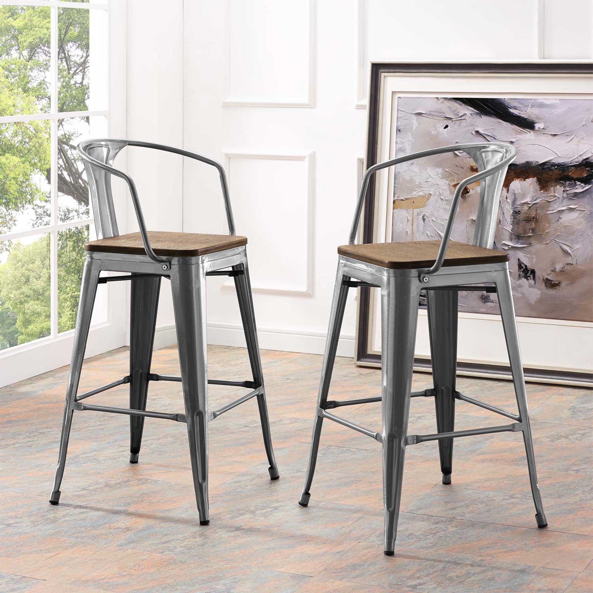 Bar stool discount with low backrest