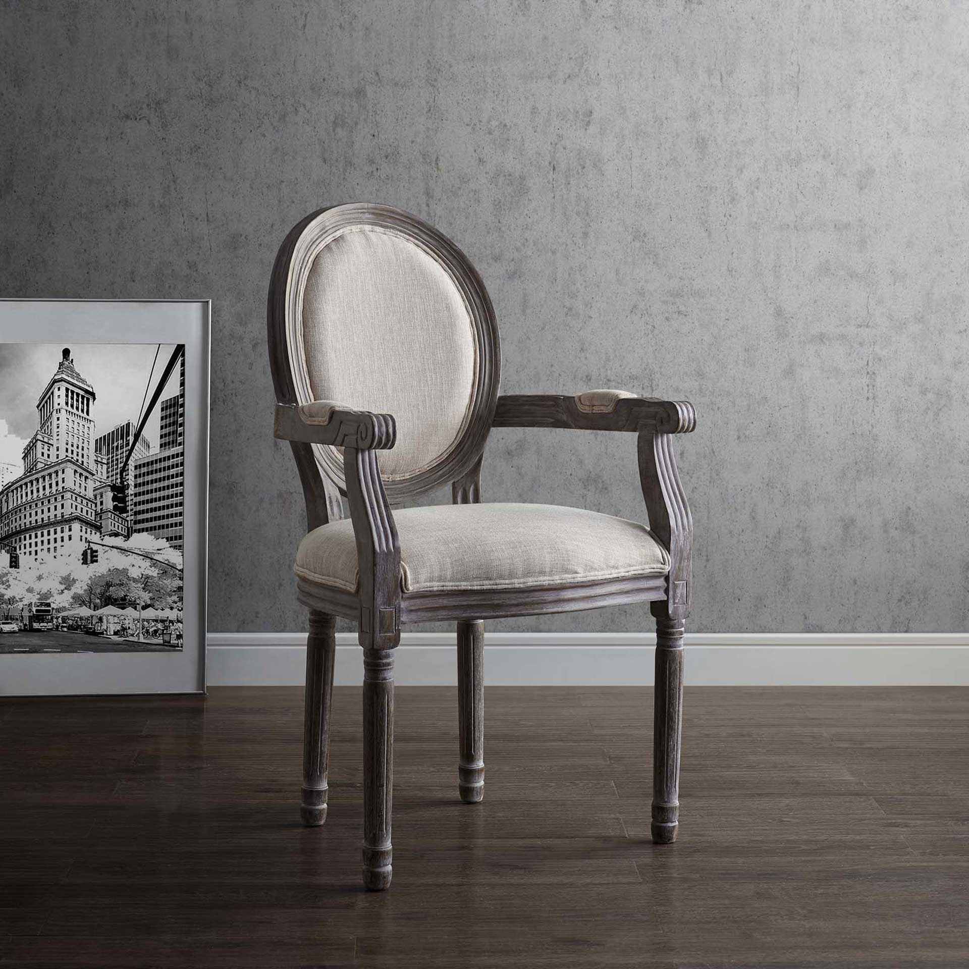 Eagle Fabric Dining Armchair Beige
