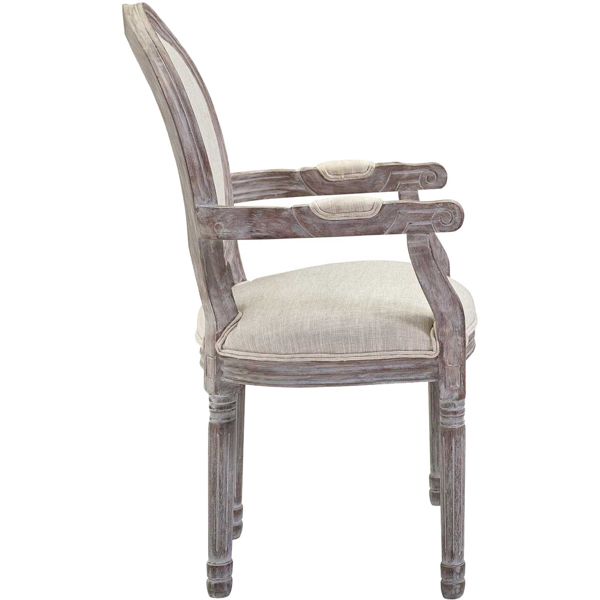 Eagle Upholstered Fabric Dining Armchair Beige