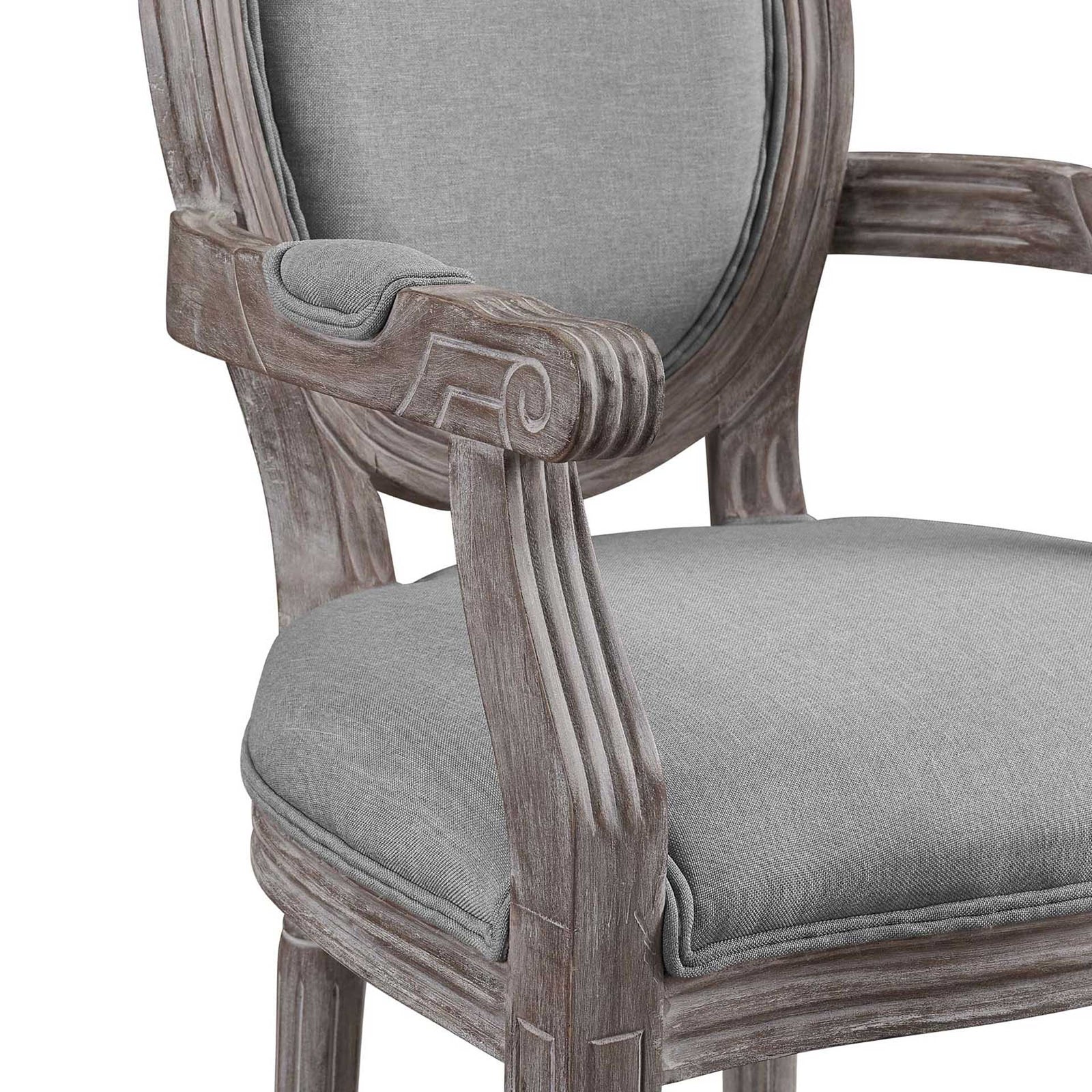 Eagle Upholstered Fabric Dining Armchair Light Gray