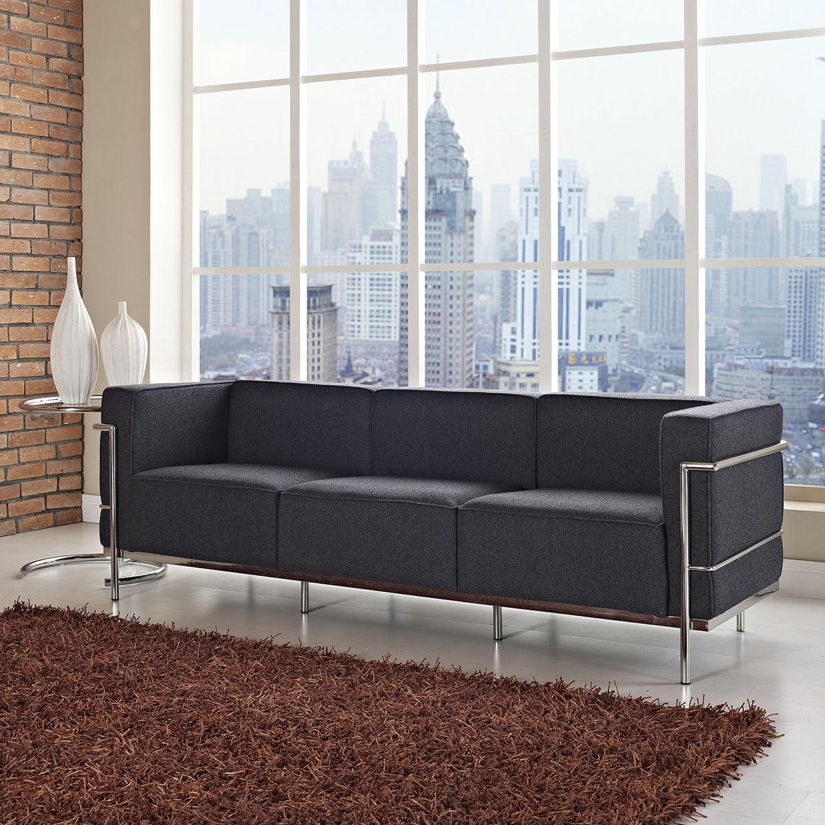 Chant Grande Wool Sofa Dark Gray