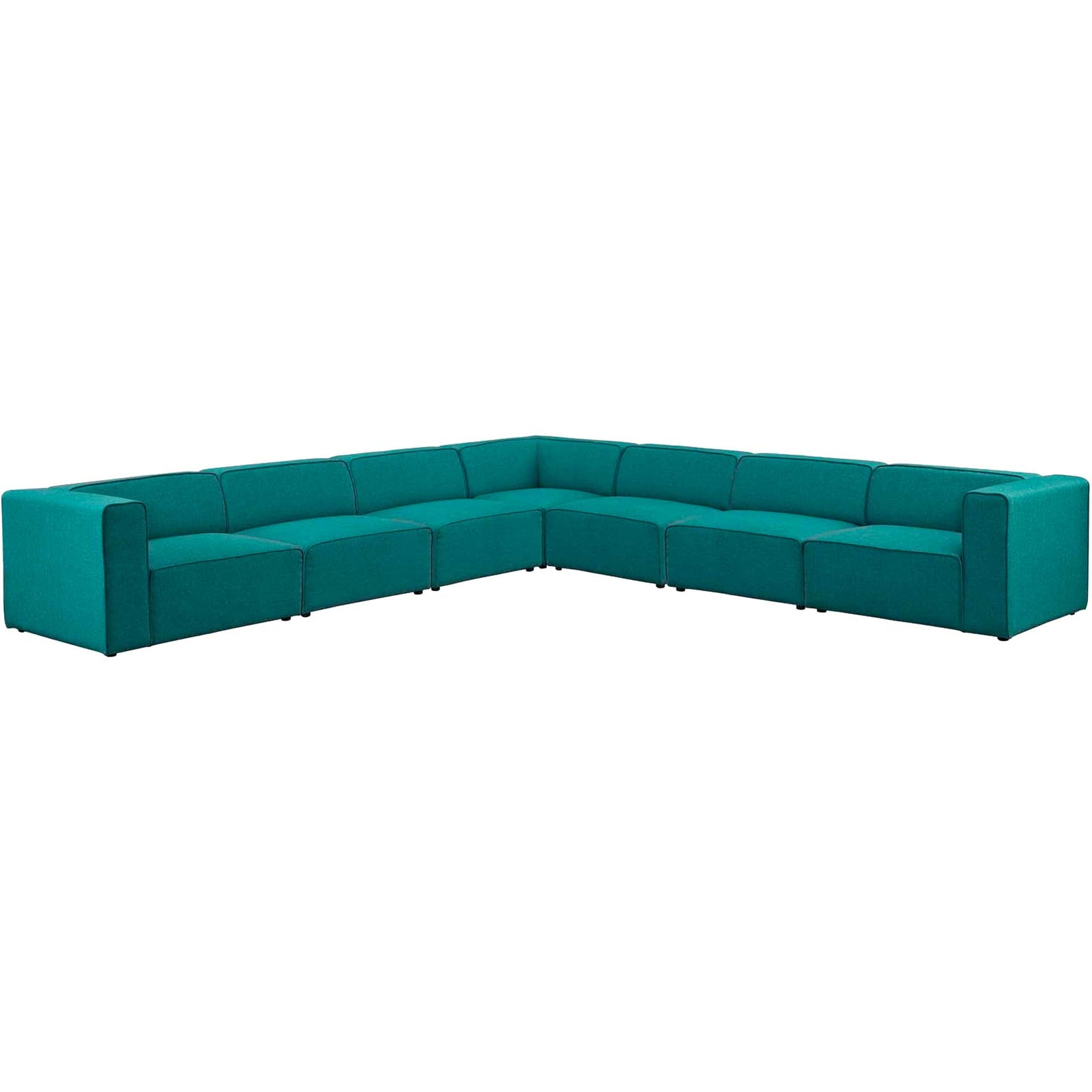 Maisie 7 Piece Corner Sectional Sofa Teal