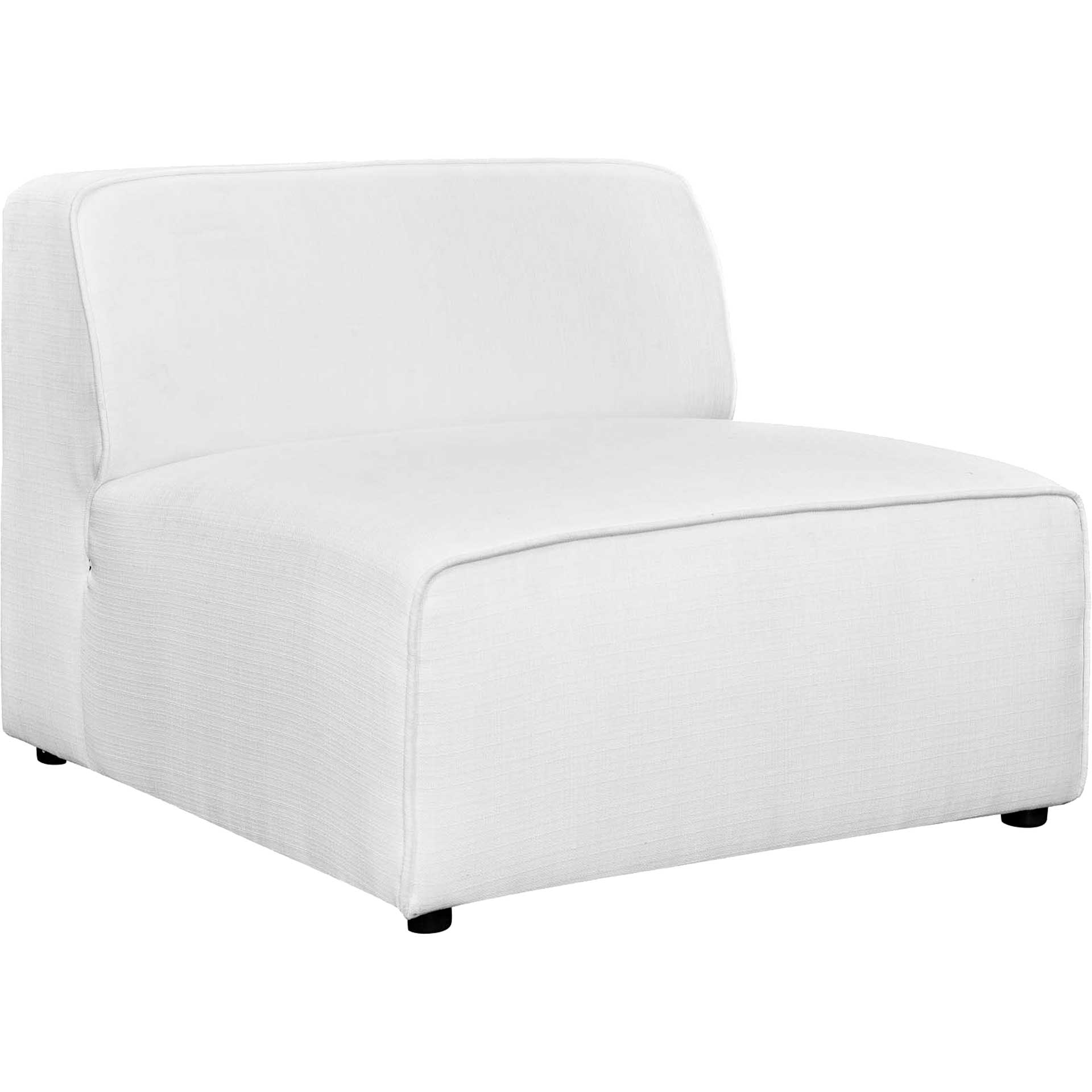 Maisie 7 Piece L-Shaped Armless Sectional Sofa White
