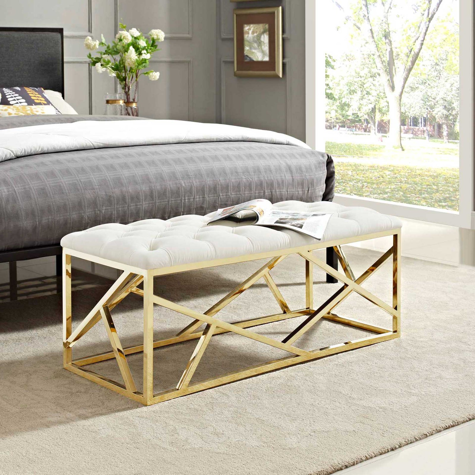 Ismael Bench Gold/Ivory