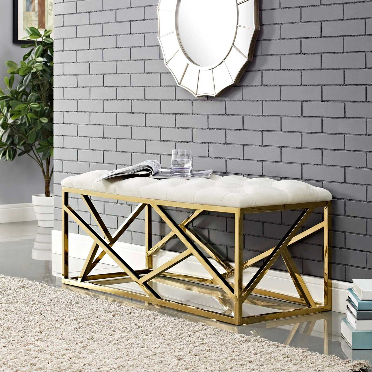 Ismael Bench Gold/Ivory