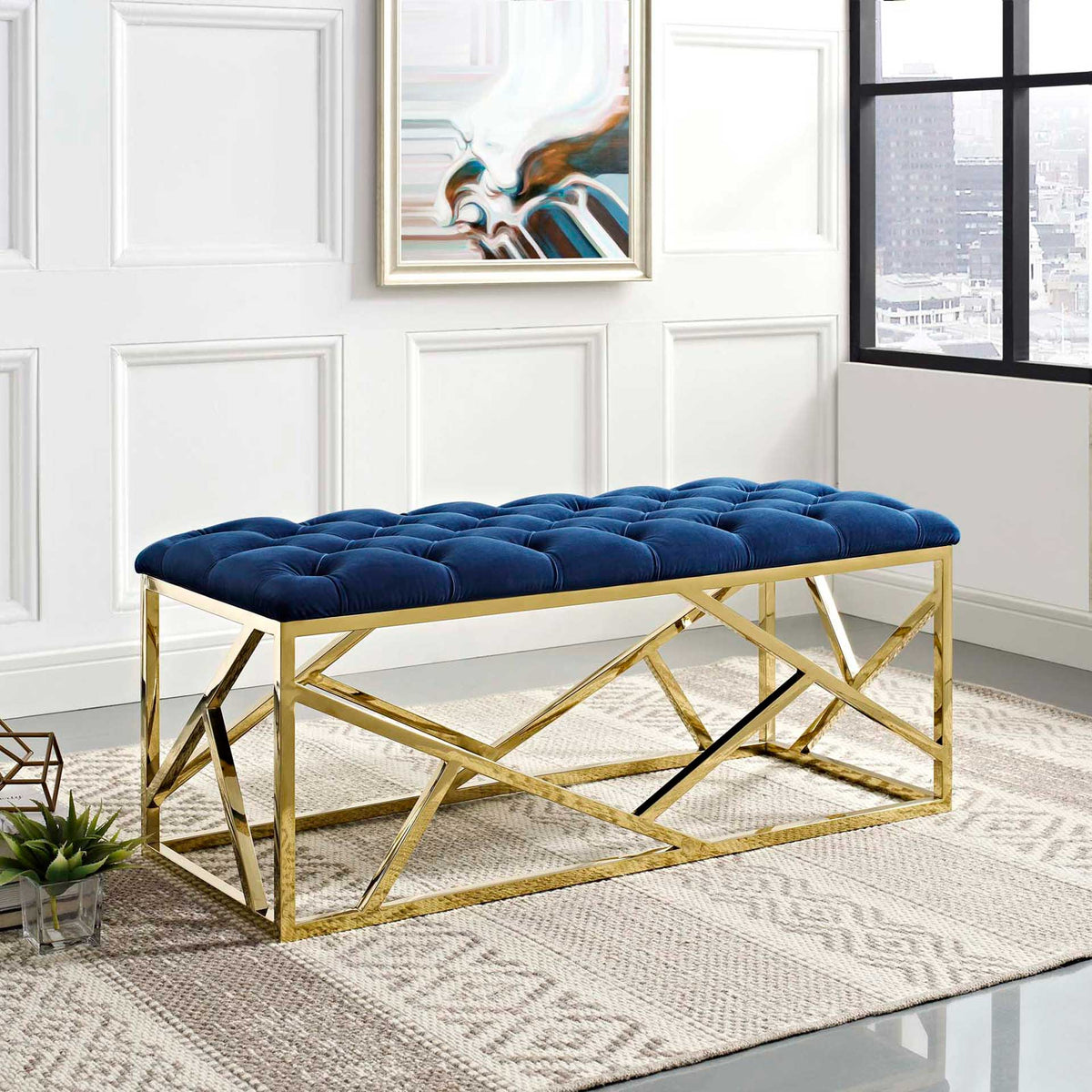 Ismael Bench Gold/Navy