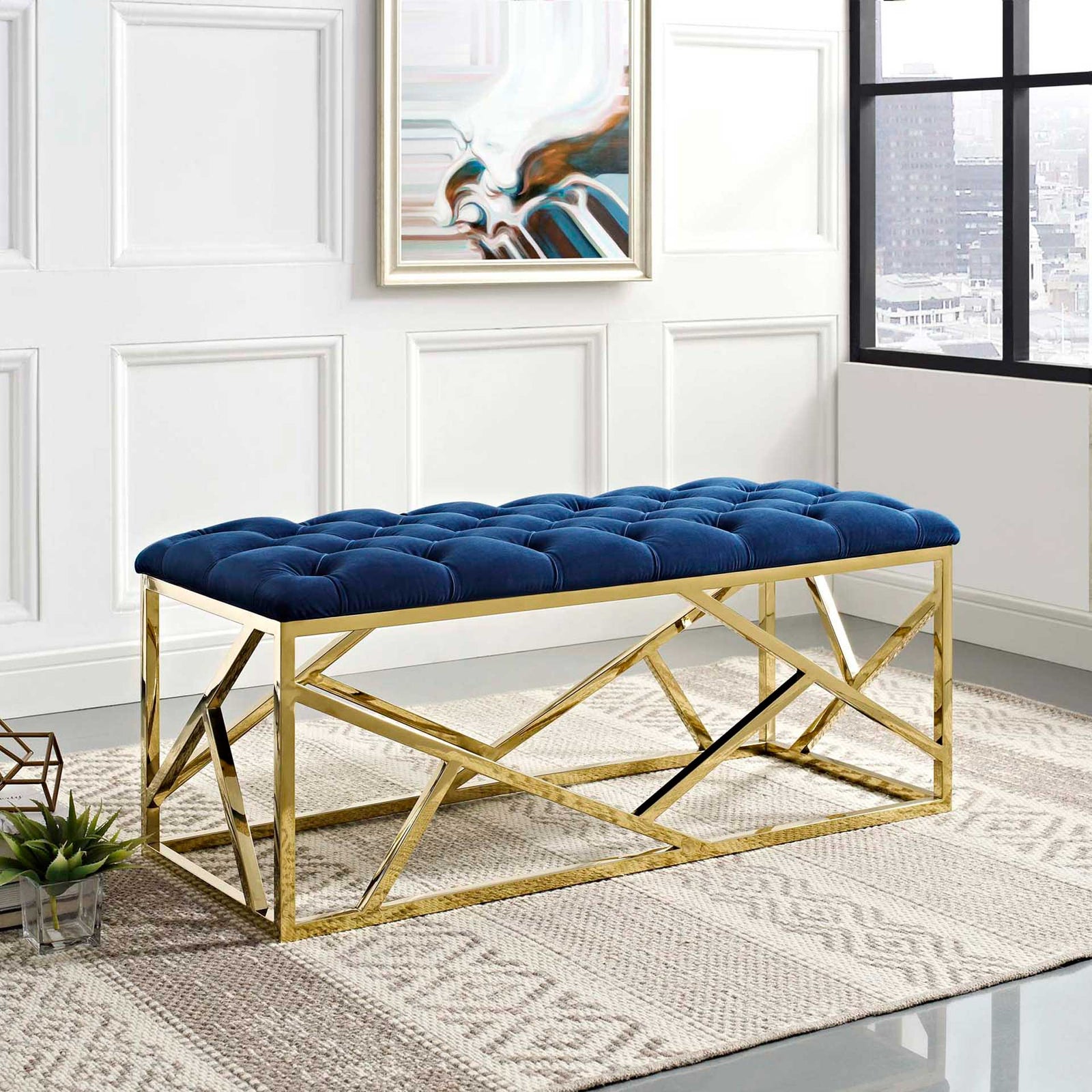 Ismael Bench Gold/Navy
