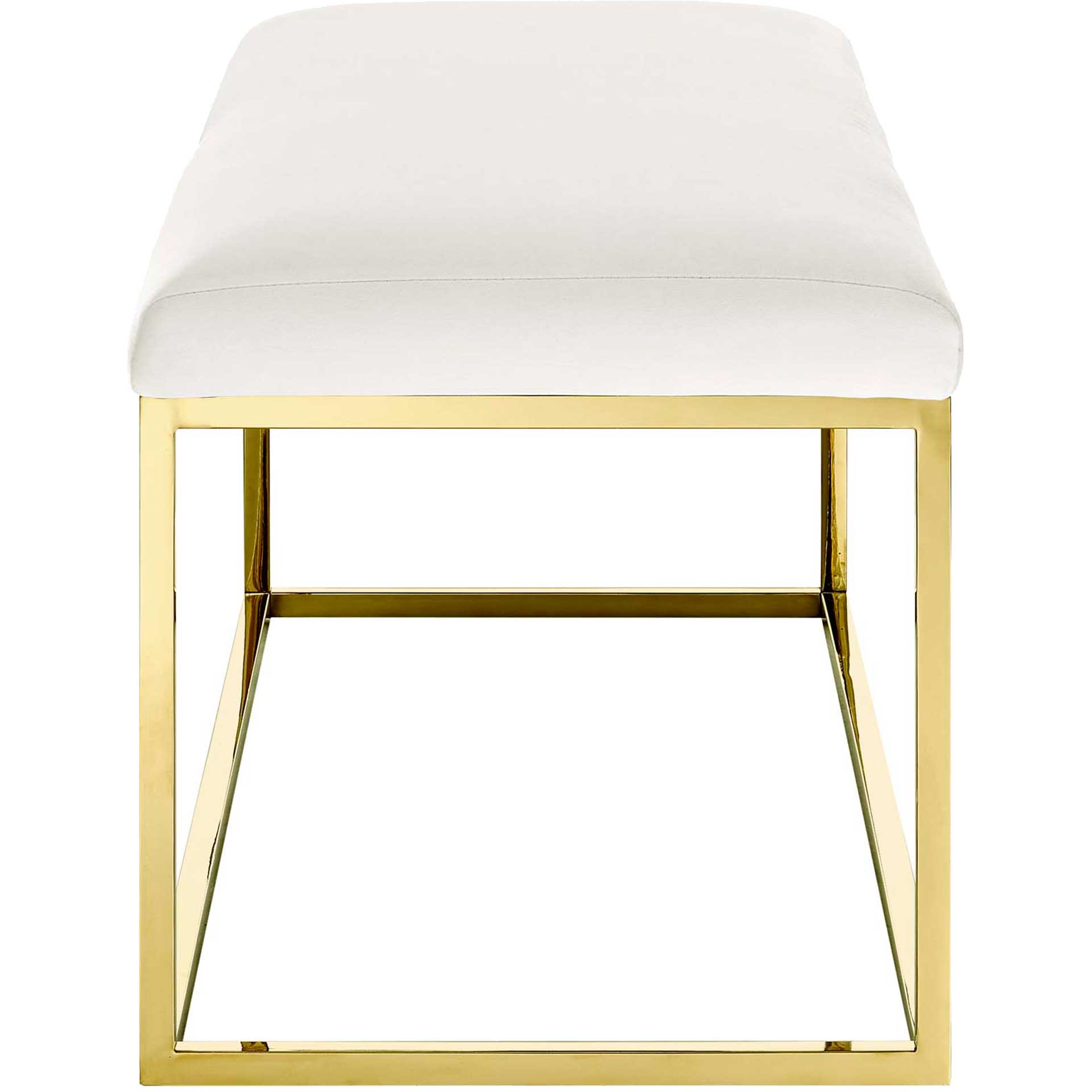 Alden Fabric Bench Gold/Ivory