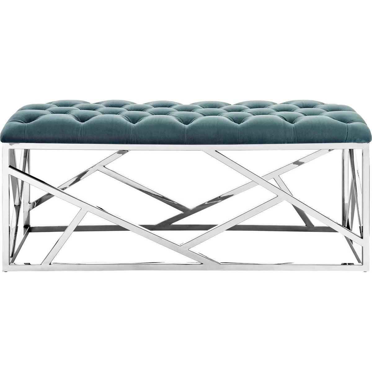 Ismael Bench Silver/Sea Blue
