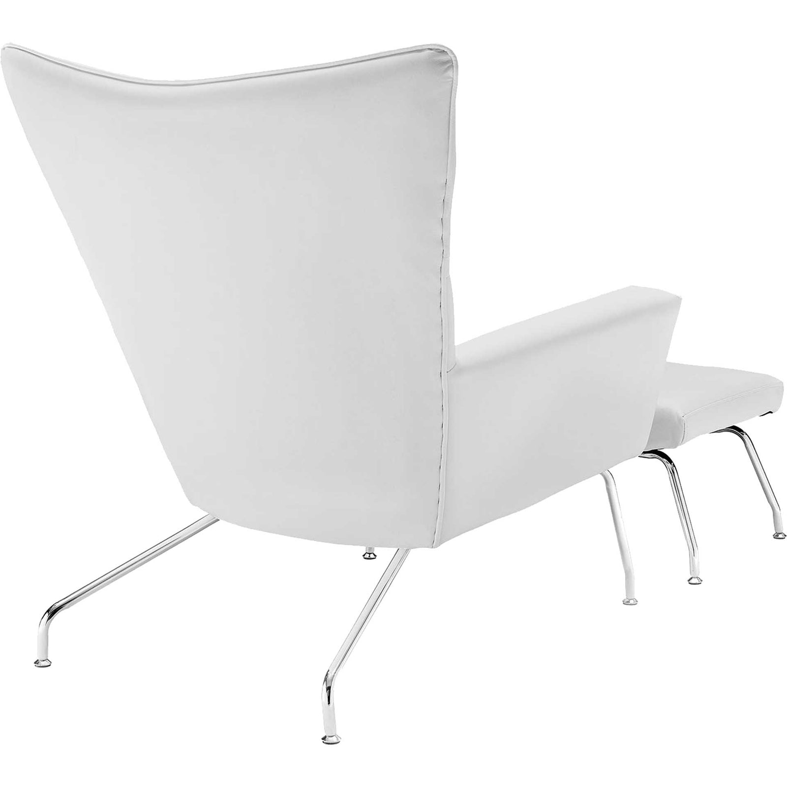 Clarell Leather Lounge Chair White