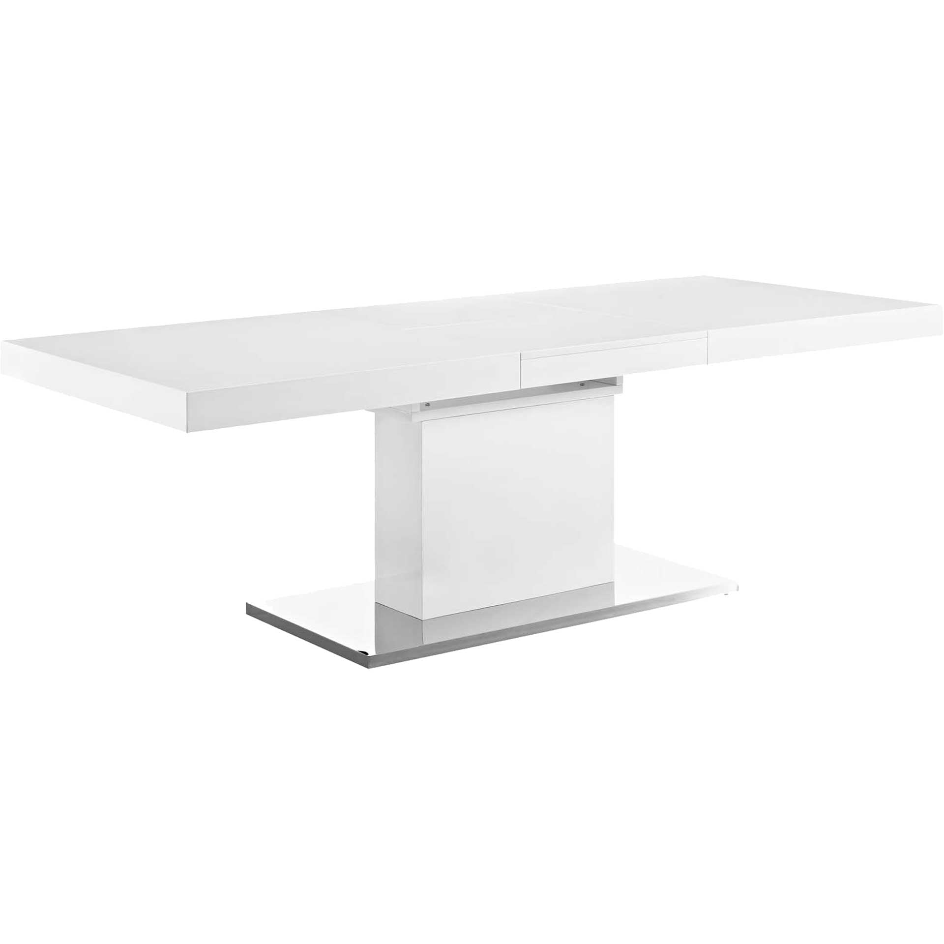 Valentino Expandable Dining Table White/Silver