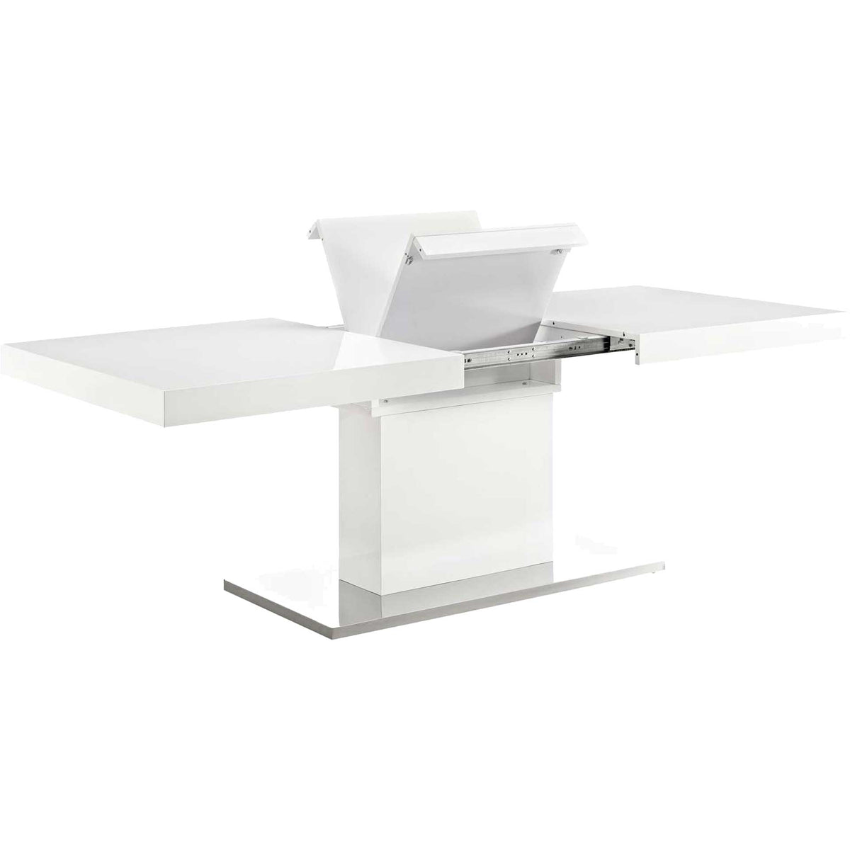 Valentino Expandable Dining Table White/Silver