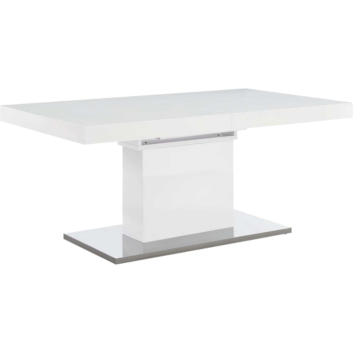 Valentino Expandable Dining Table White/Silver