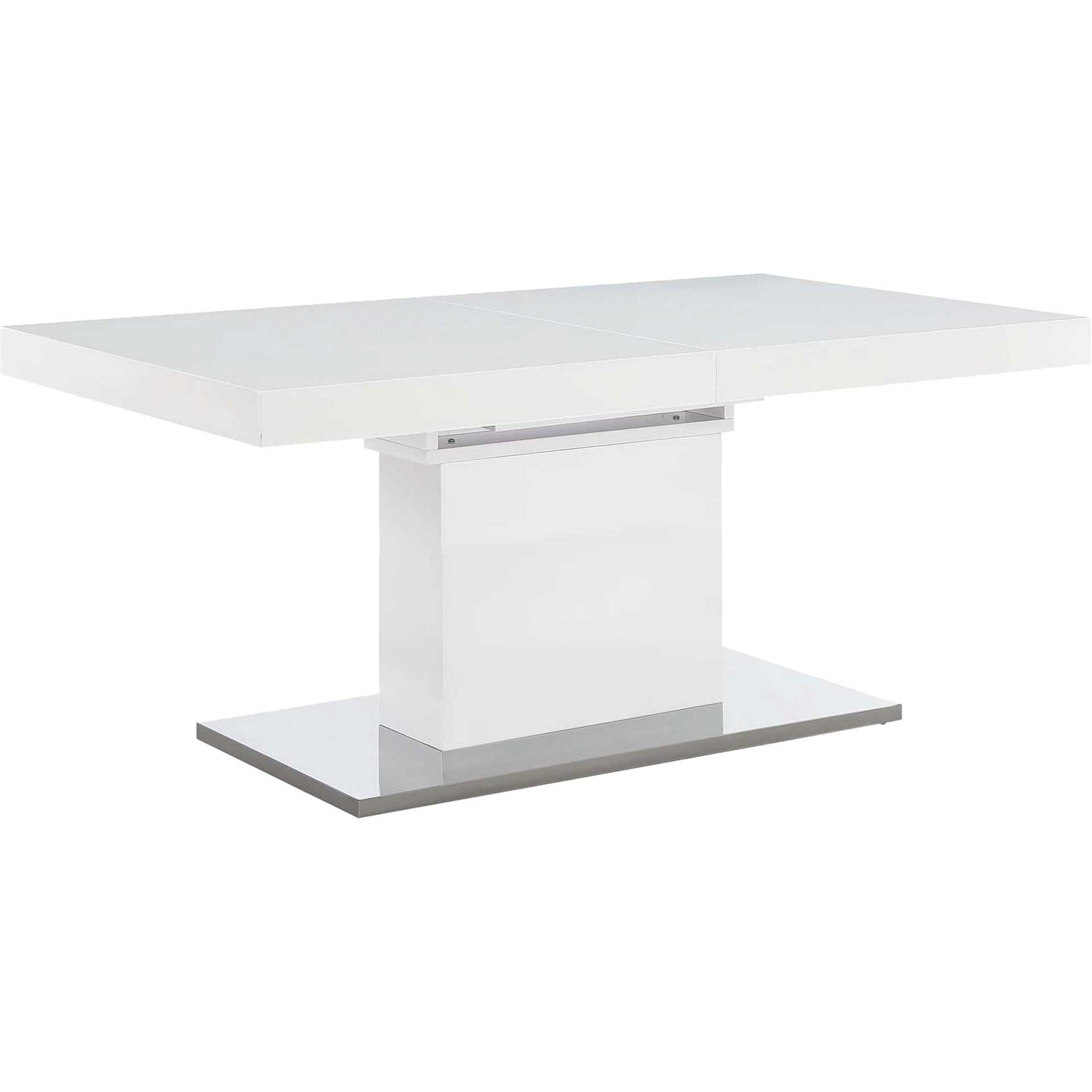 Valentino Expandable Dining Table White/Silver