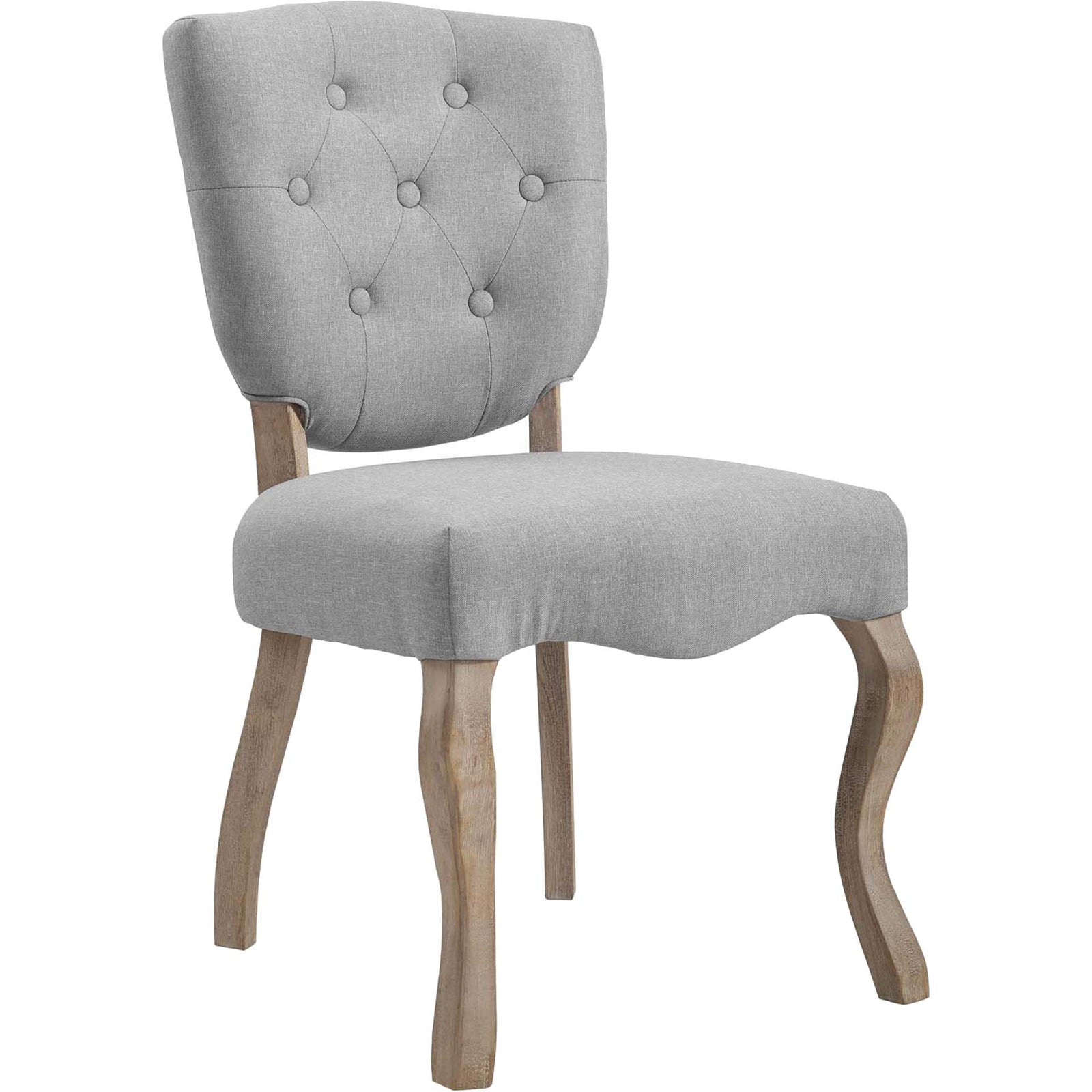 Angie Upholstered Dining Side Chair Light Gray
