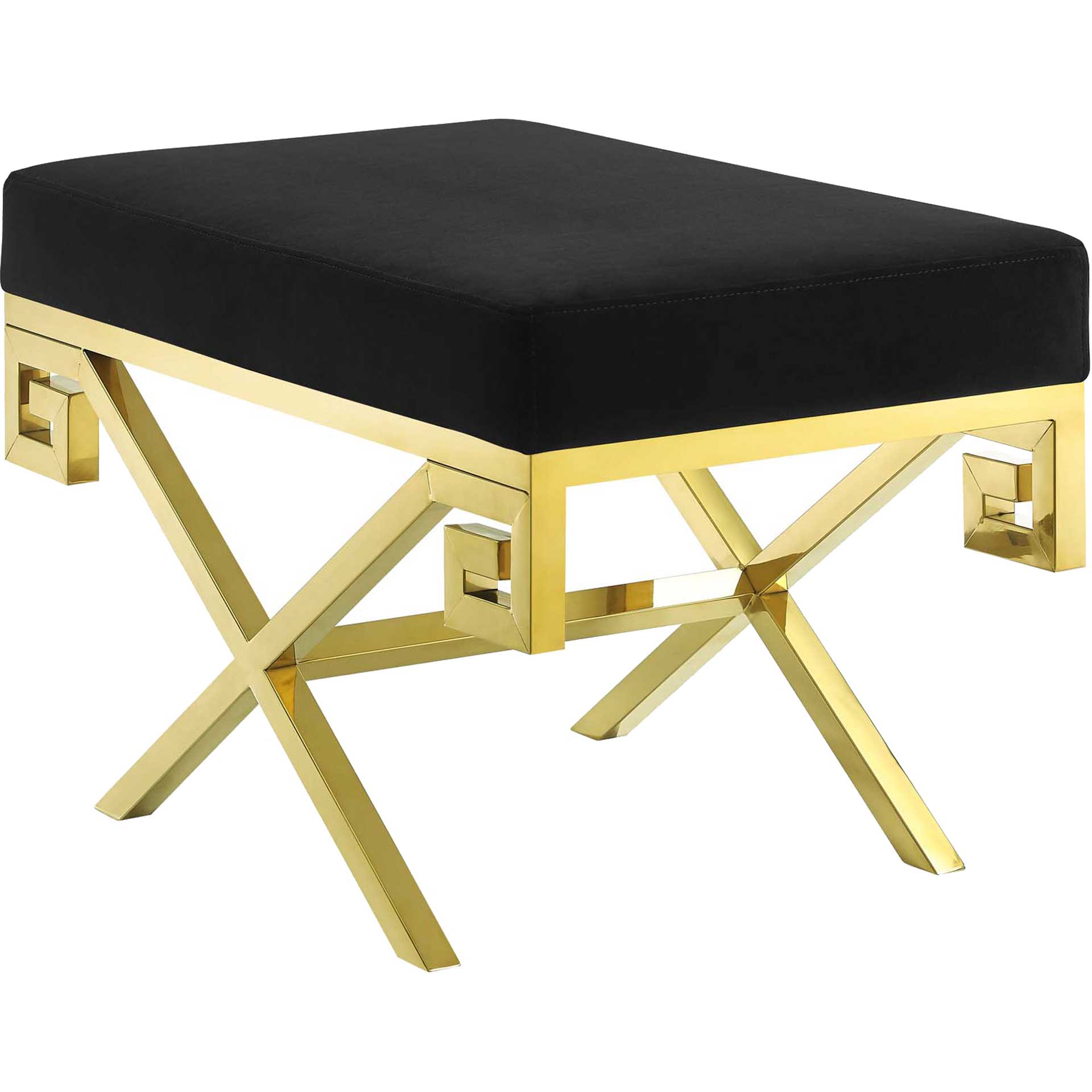 Rayna Velvet Bench Gold/Black