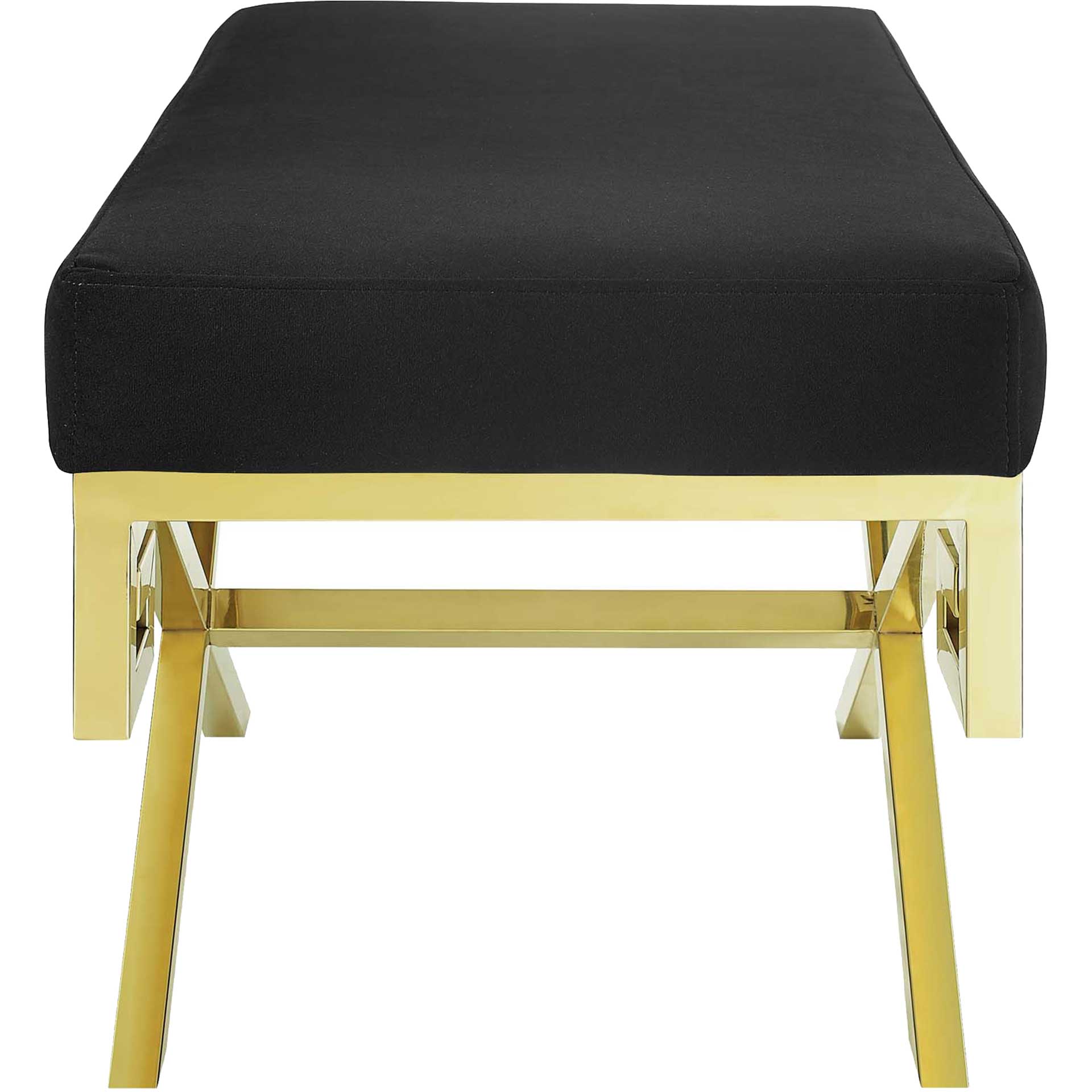 Rayna Velvet Bench Gold/Black