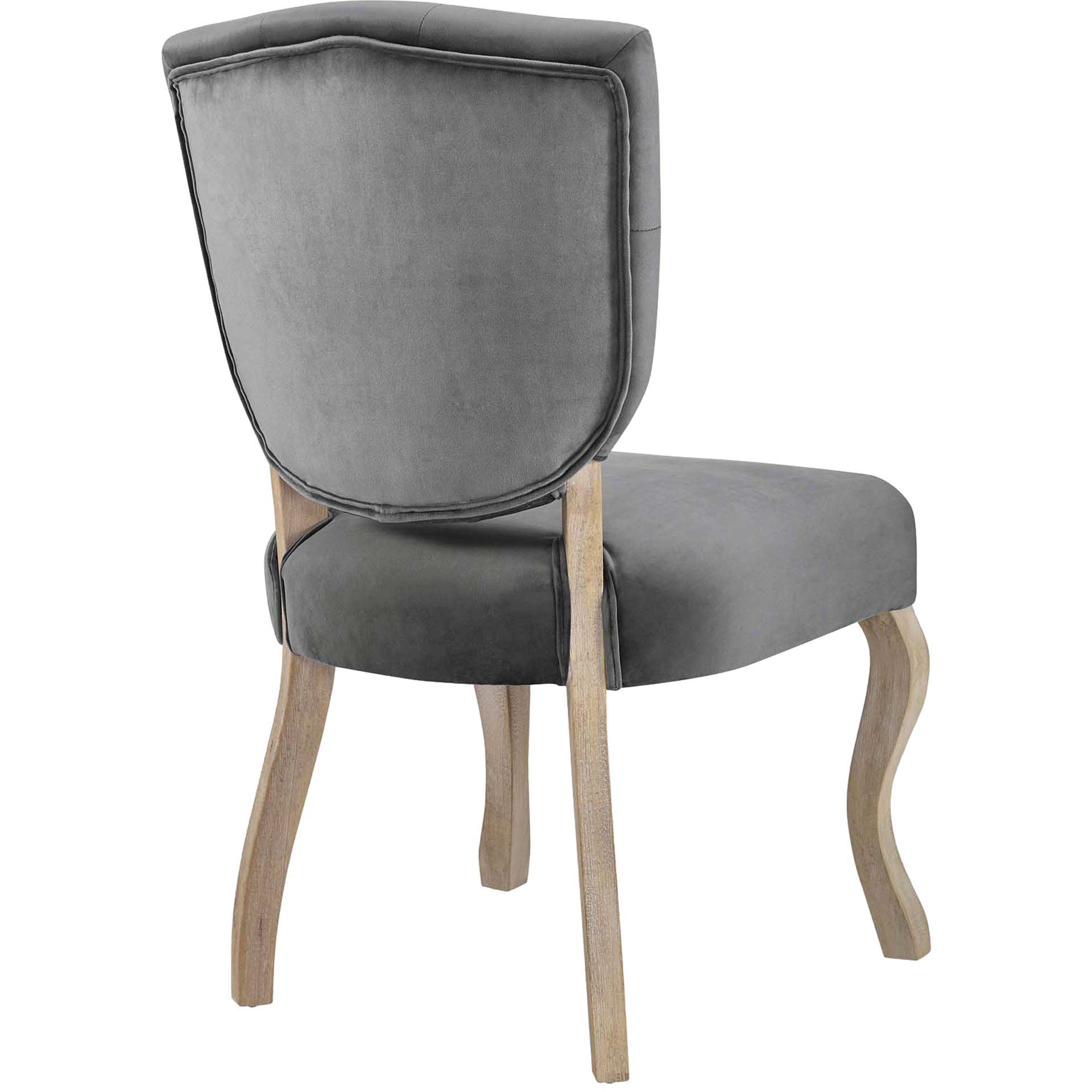 Angie Velvet Dining Side Chair Gray